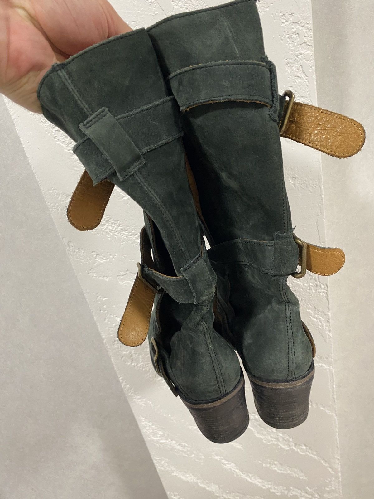 Fiorentini + Baker Fiorentini Baker Suede Buckle Biker Boots Size: 37.5 Size US 7.5 / IT 37.5 - 5 Thumbnail