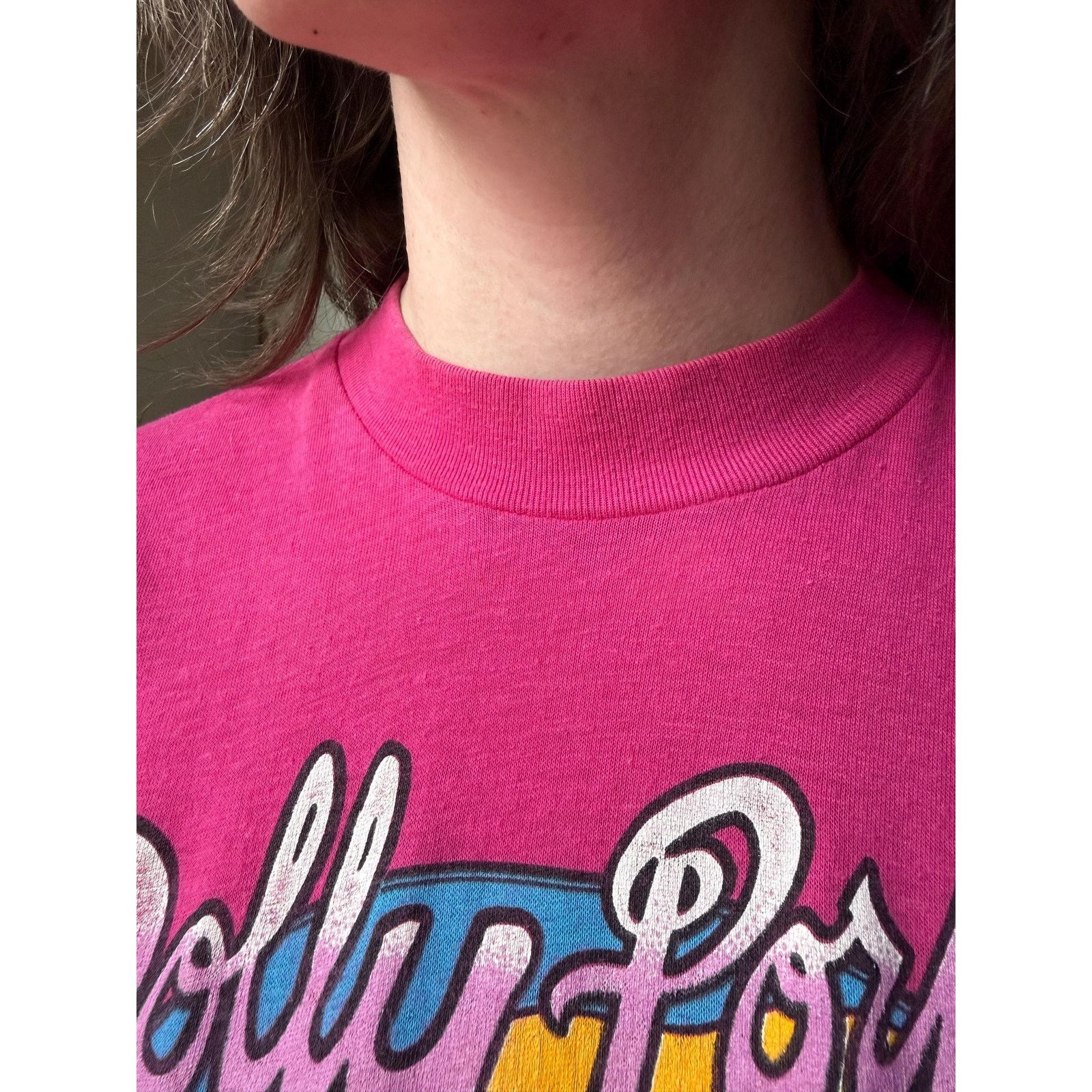 Vintage Vintage 80s Dolly Porkin’ Novelty T-Shirt | Hot Pink Tee | M Size M / US 6-8 / IT 42-44 - 6 Thumbnail