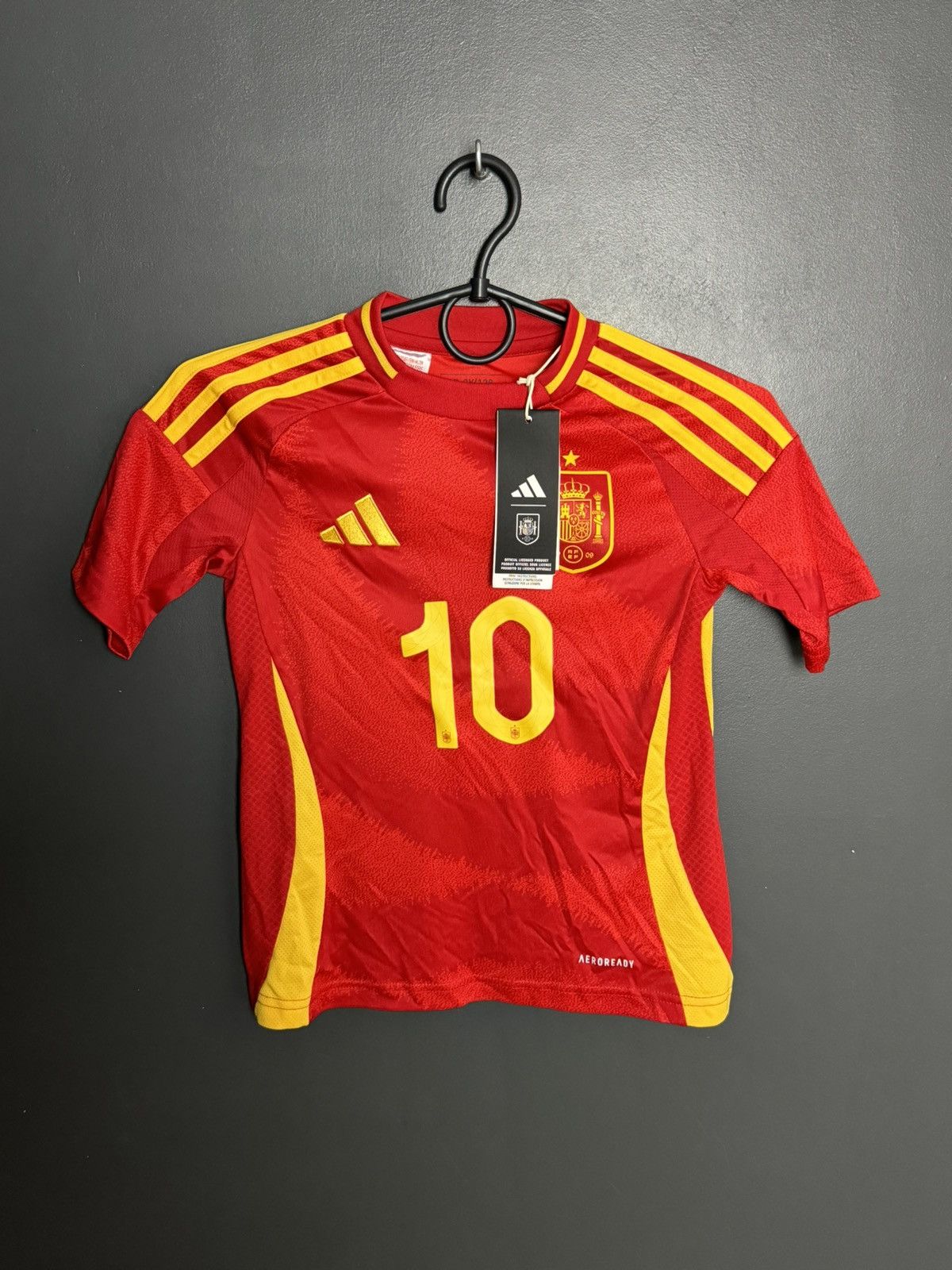 Adidas New KIDS Spain 24/25 Home Olmo Football Jersey T-Shirt Size US XS / EU 42 / 0 - 2 Thumbnail