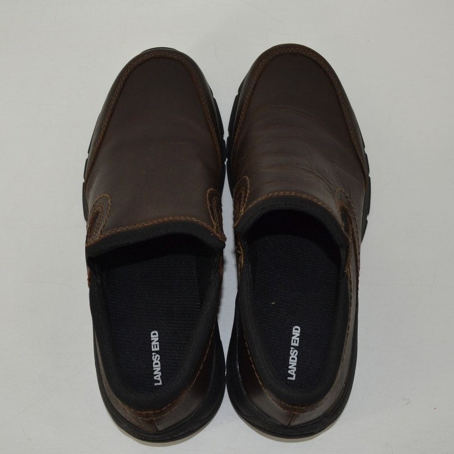 Other Lands End Womens Brown Leather Loafer Size 7 Casual Slip On Size US 7 / IT 37 - 3 Thumbnail