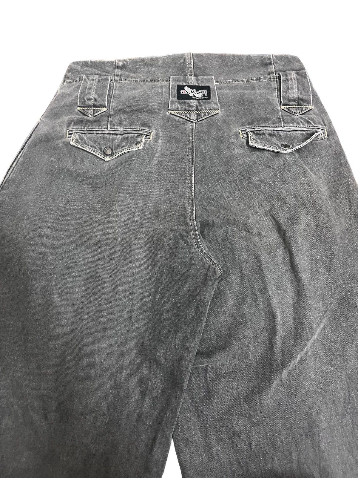 Japanese Brand Vintage Ginwash Grey Monster Workwear Baggy Carpenter Denim Size US 32 / EU 48 - 9 Thumbnail