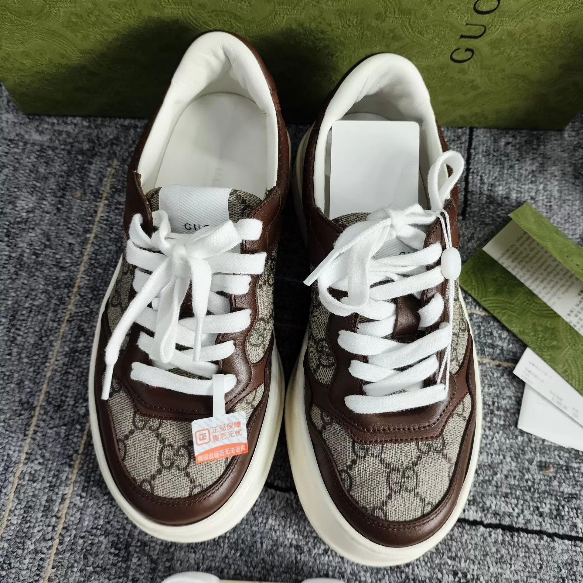 Gucci Gucci Women's GG Monogram Biscuit Sneaker 36.5 Size US 6 / IT 36 - 2 Thumbnail