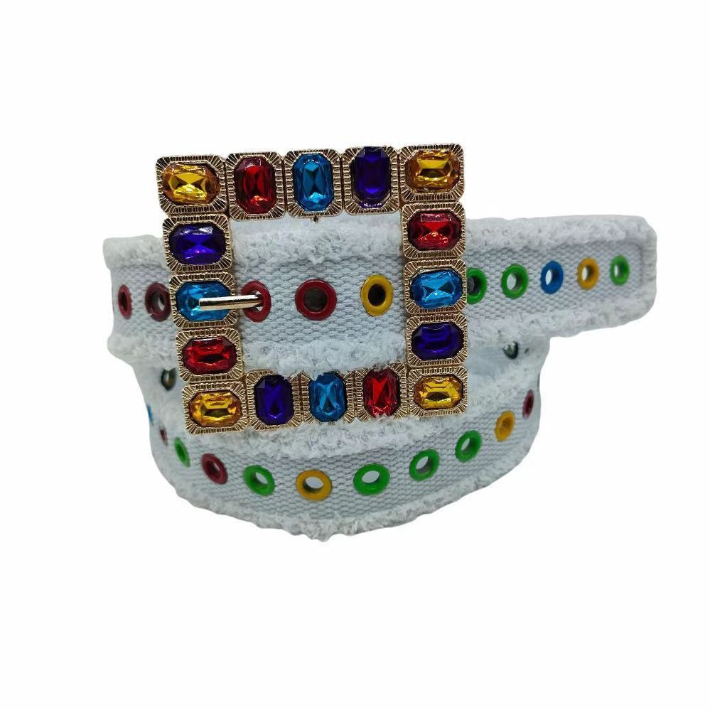 Designer Vibe Vintage Belt Riveted Belts Menswear Accessories Size ONE SIZE - 1 Thumbnail