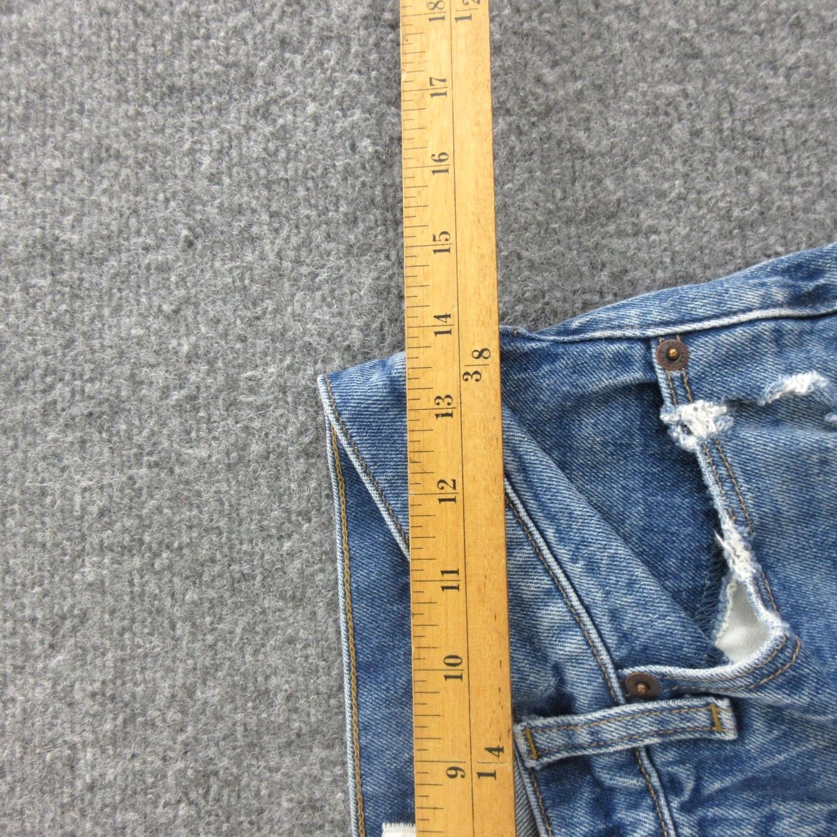 Abercrombie & Fitch Abercrombie & Fitch Jeans Womens 28 Blue The Mom High Rise Distressed Ripped Jeans Distressed WW Mens Women Girls Size 28" / US 6 / IT 42 - 5 Thumbnail