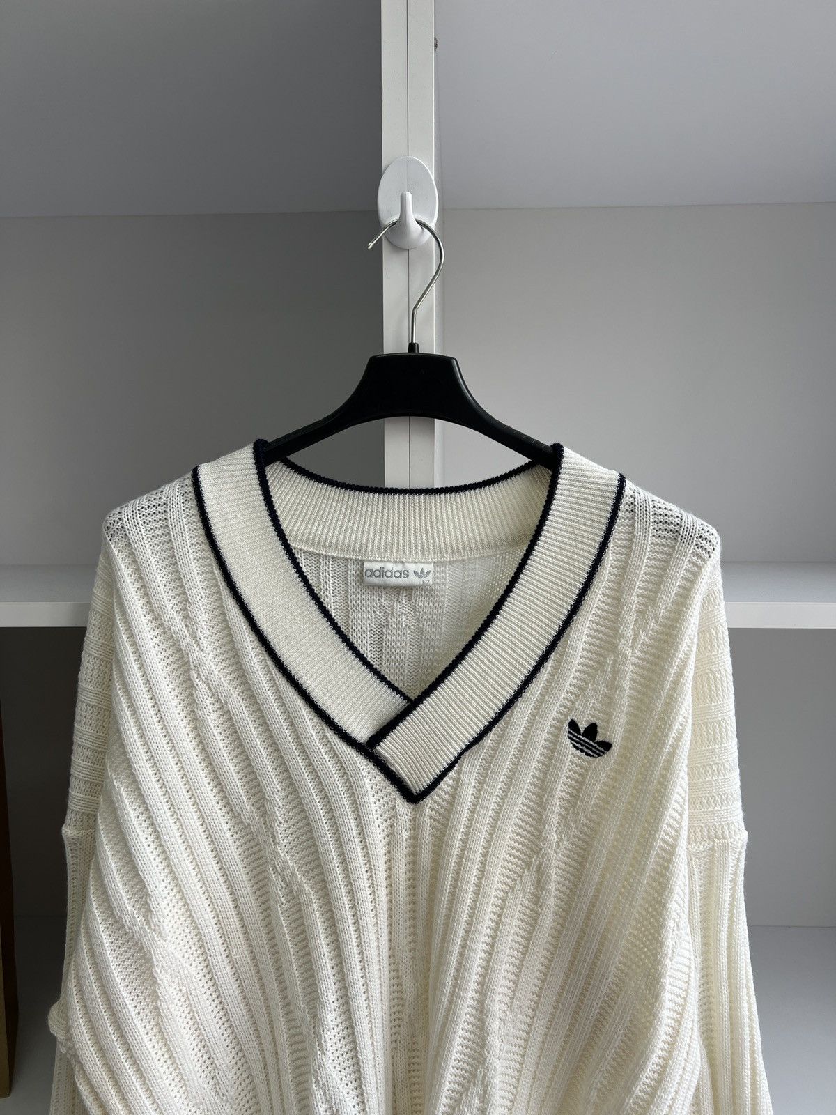 Adidas × Vintage Vintage Adidas Knitted Wool 90s Sweater Size US L / EU 52-54 / 3 - 6 Thumbnail