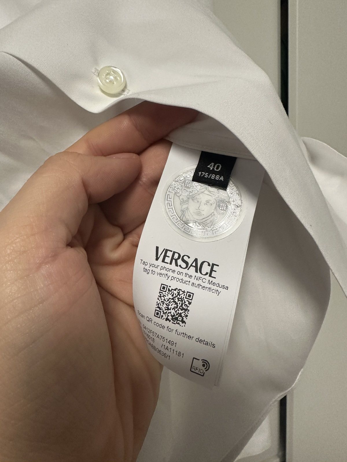 Versace Versace White Formal Shirt Size US M / EU 48-50 / 2 - 6 Thumbnail