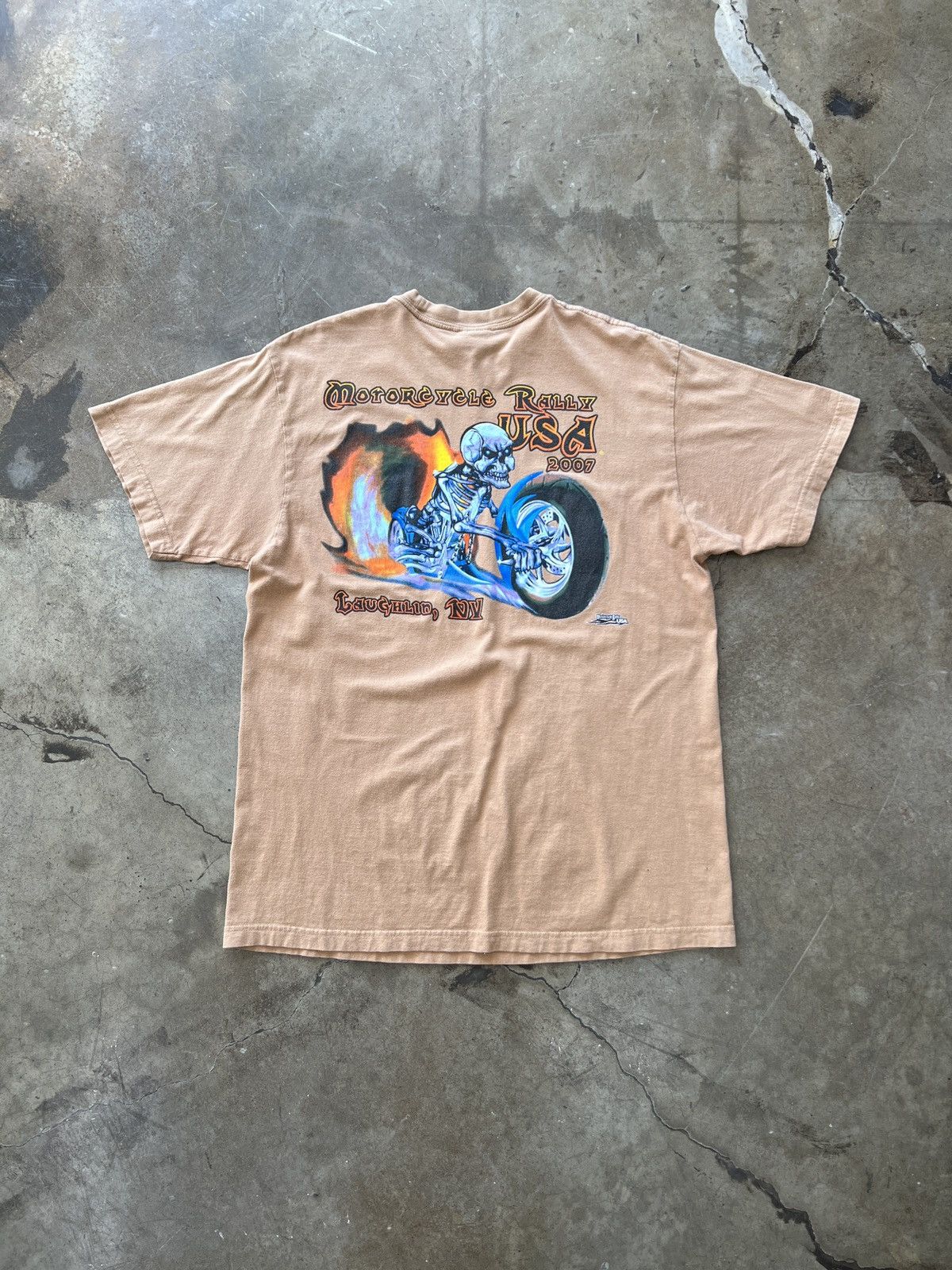 Vintage Vintage 2007 Motorcycle Rally Skull Tee Sz. Large Size US L / EU 52-54 / 3 - 2 Thumbnail
