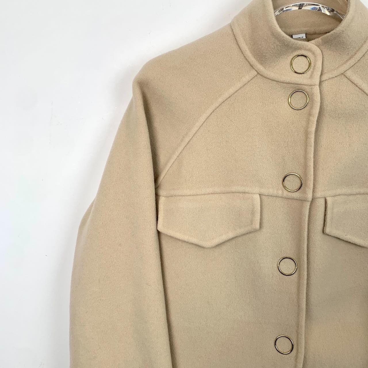 Burberry Burberry Beige Wool Single-Breasted Coat Size XXS Size XXS / US 00 / IT 34 - 5 Thumbnail