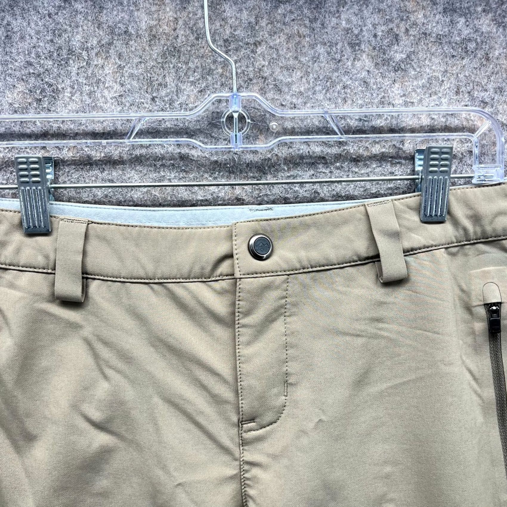 Vintage Rei Endeavor Pants Women Petite Khaki Hiking Zip Camping Performance Lined Size 32" / US 10 / IT 46 - 7 Thumbnail