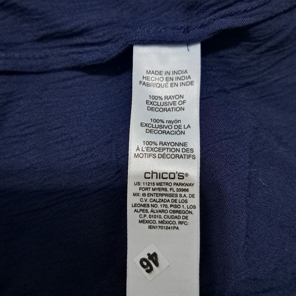 Chicos Chico's Floral Embroidery Pattern Crinkle Open Front Cardi J Size L / US 10 / IT 46 - 4 Thumbnail