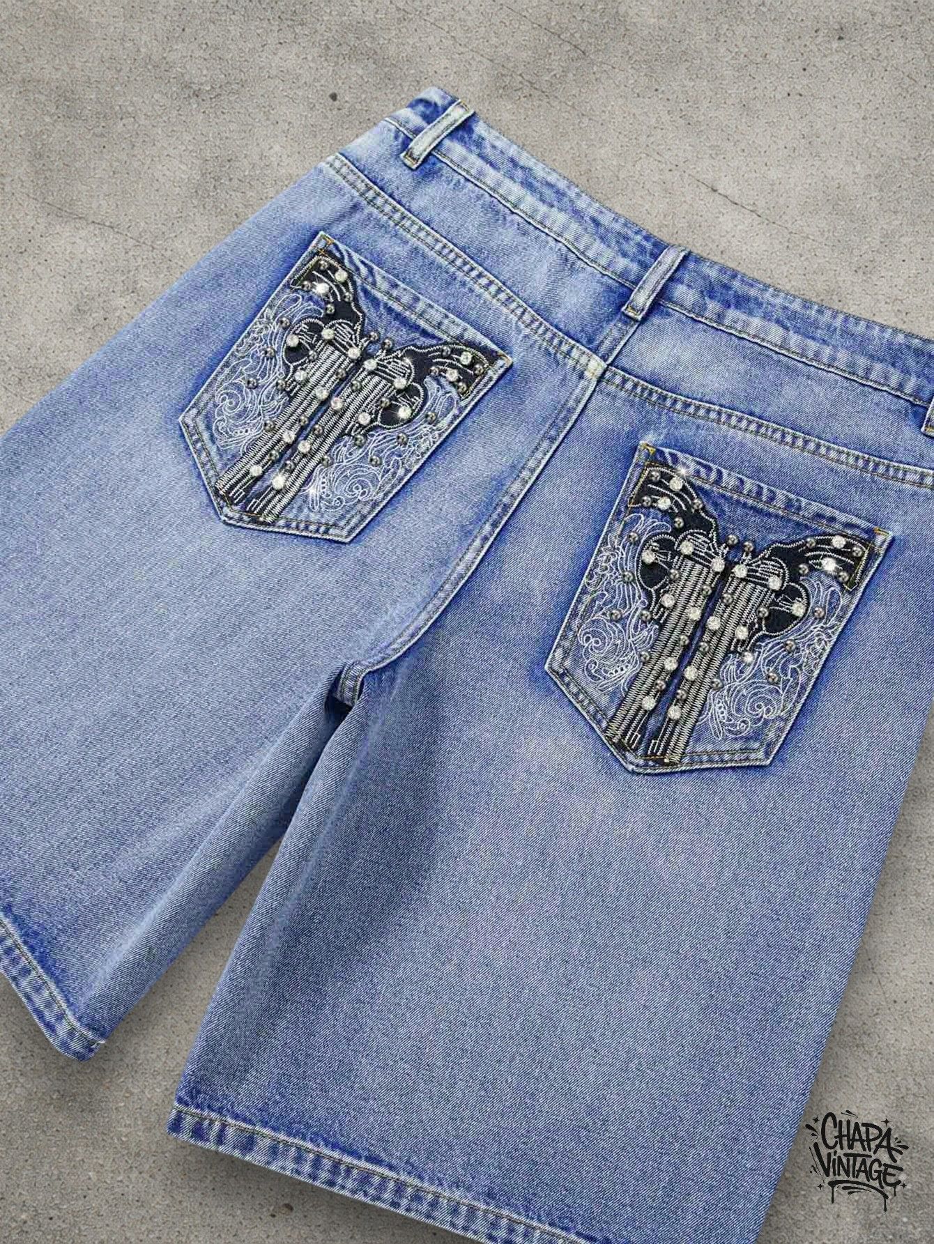 Vintage Washed denim shorts Size US 32 / EU 48 - 3 Thumbnail
