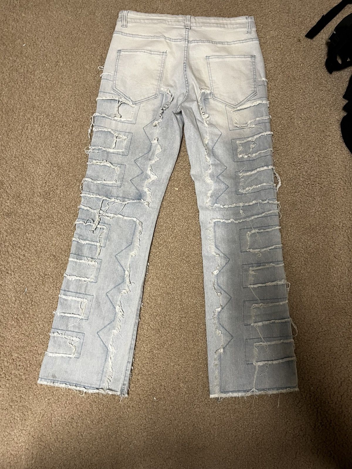 Designer Stacked Jean Size 29x30- Ships within 1 day Size US 29 - 5 Thumbnail