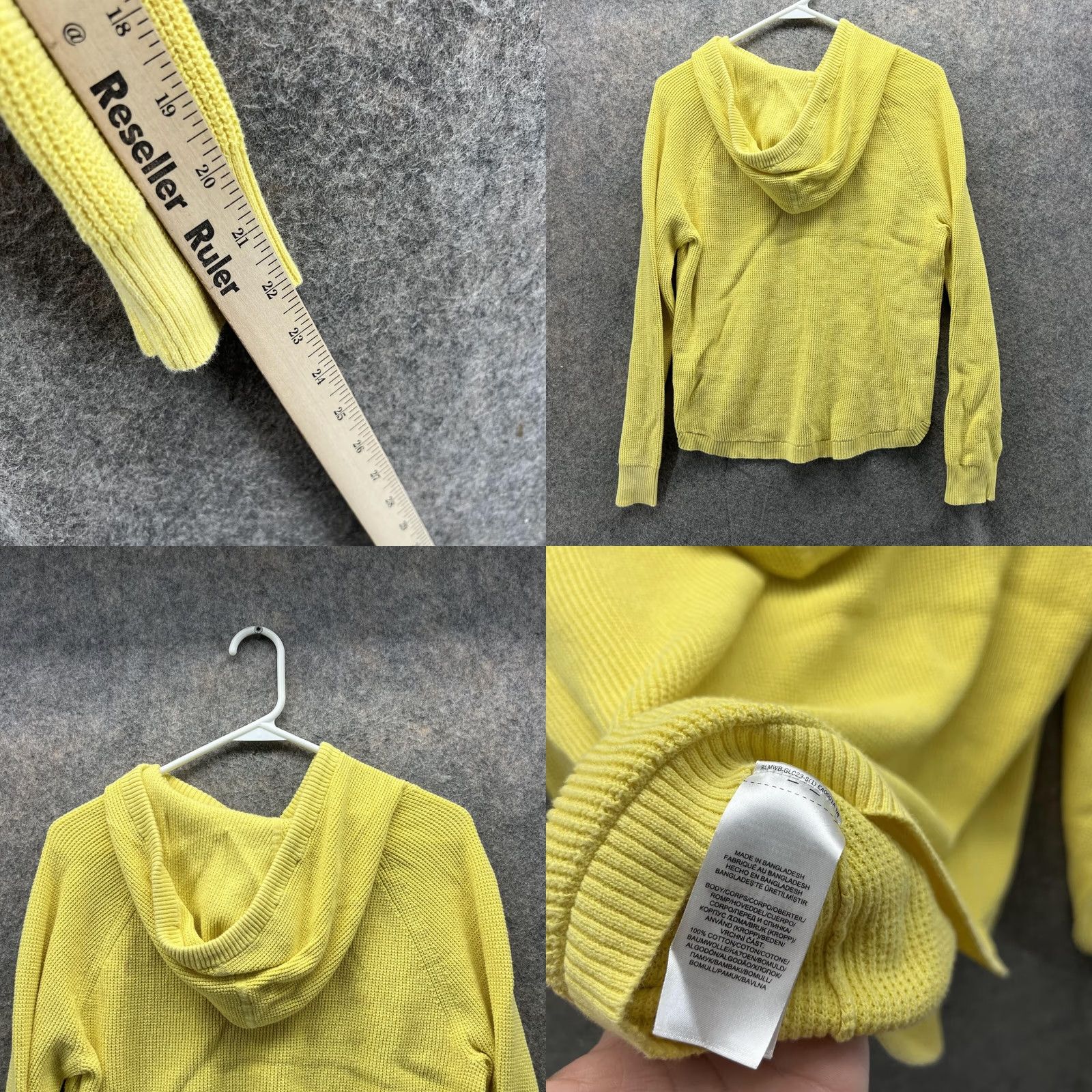 Ralph Lauren Lauren Ralph Lauren Sweater Women Large Pullover Hooded Yellow Cotton Sweatshirt Hoodie Regular Size L / US 10 / IT 46 - 8 Thumbnail
