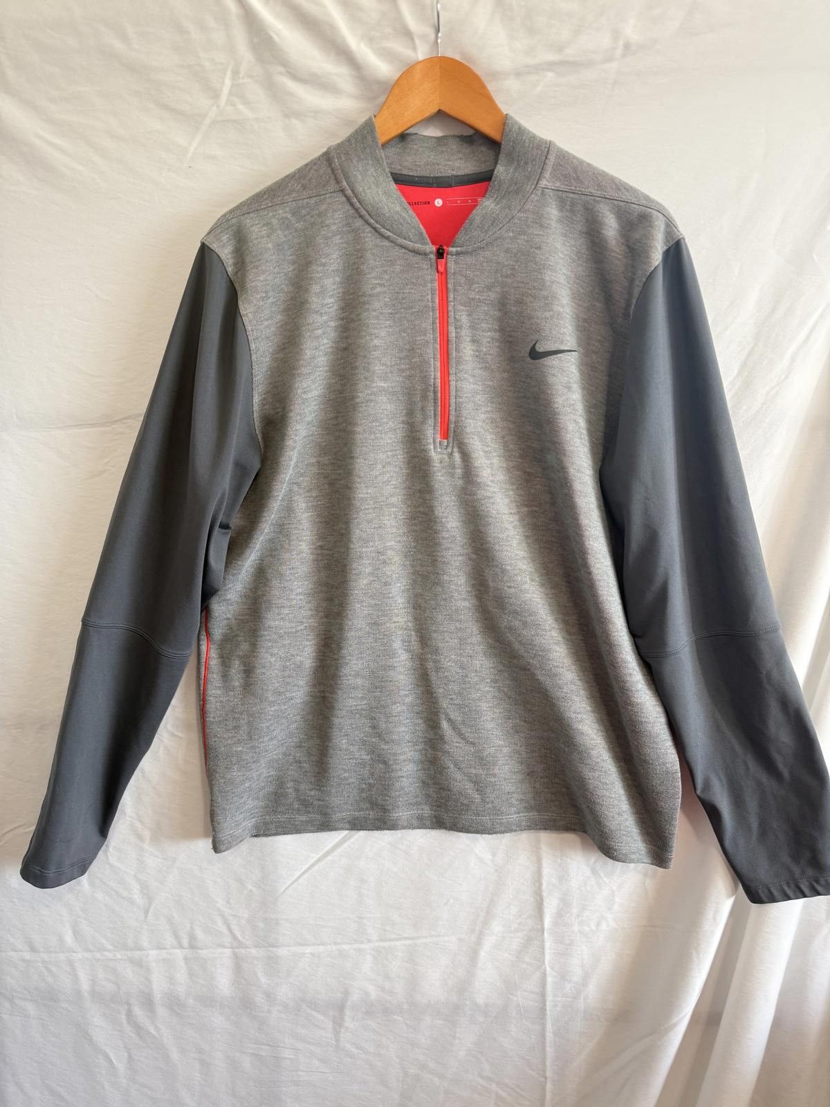 Nike Nike Tiger Woods Collection 1/2 Zip Pullover Gray L Size ONE SIZE - 2 Thumbnail
