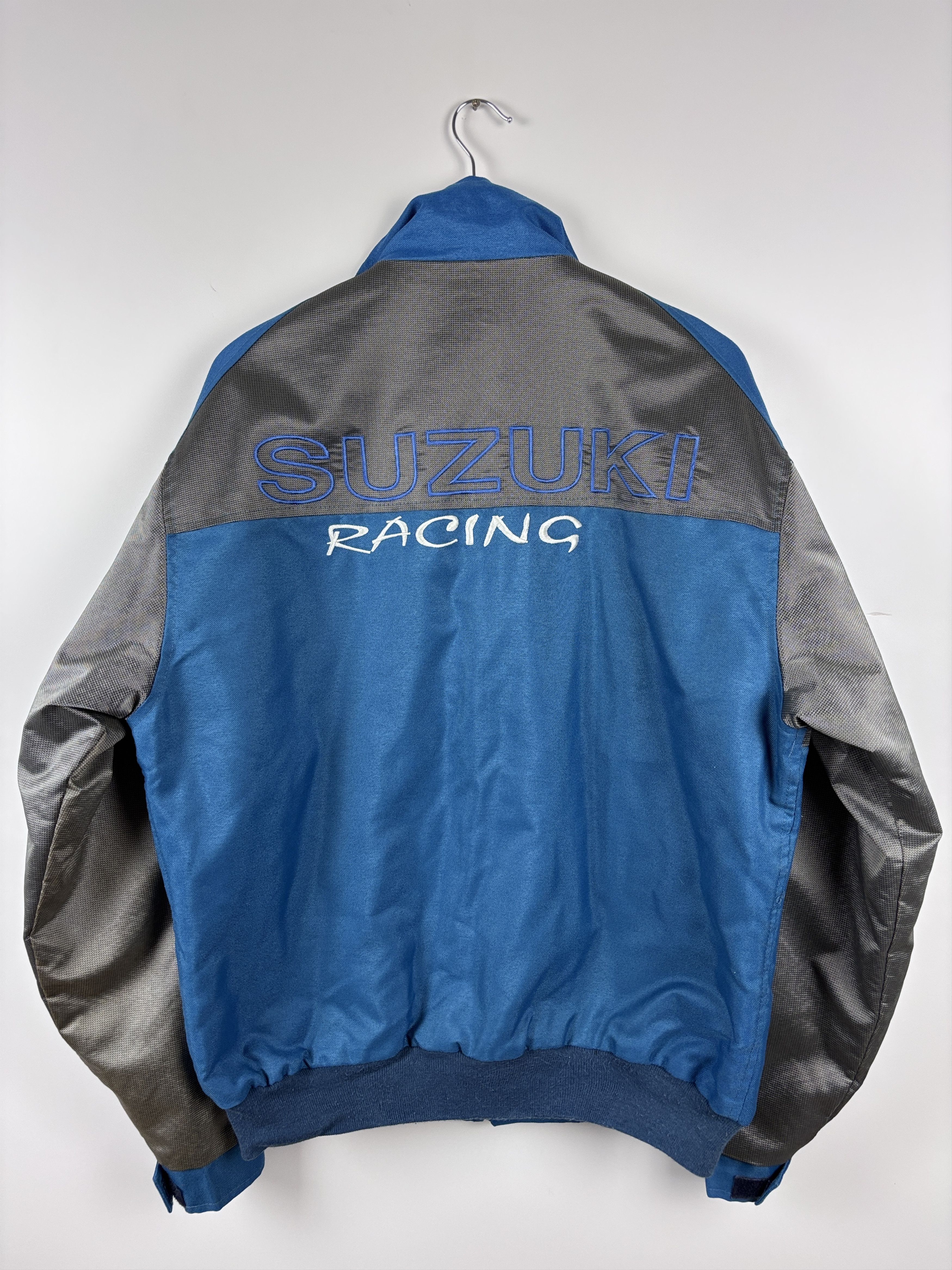 Other Vintage Suzuki Racing Bomber Jacket Black Blue Mens Size XL Size US XL / EU 56 / 4 - 4 Thumbnail