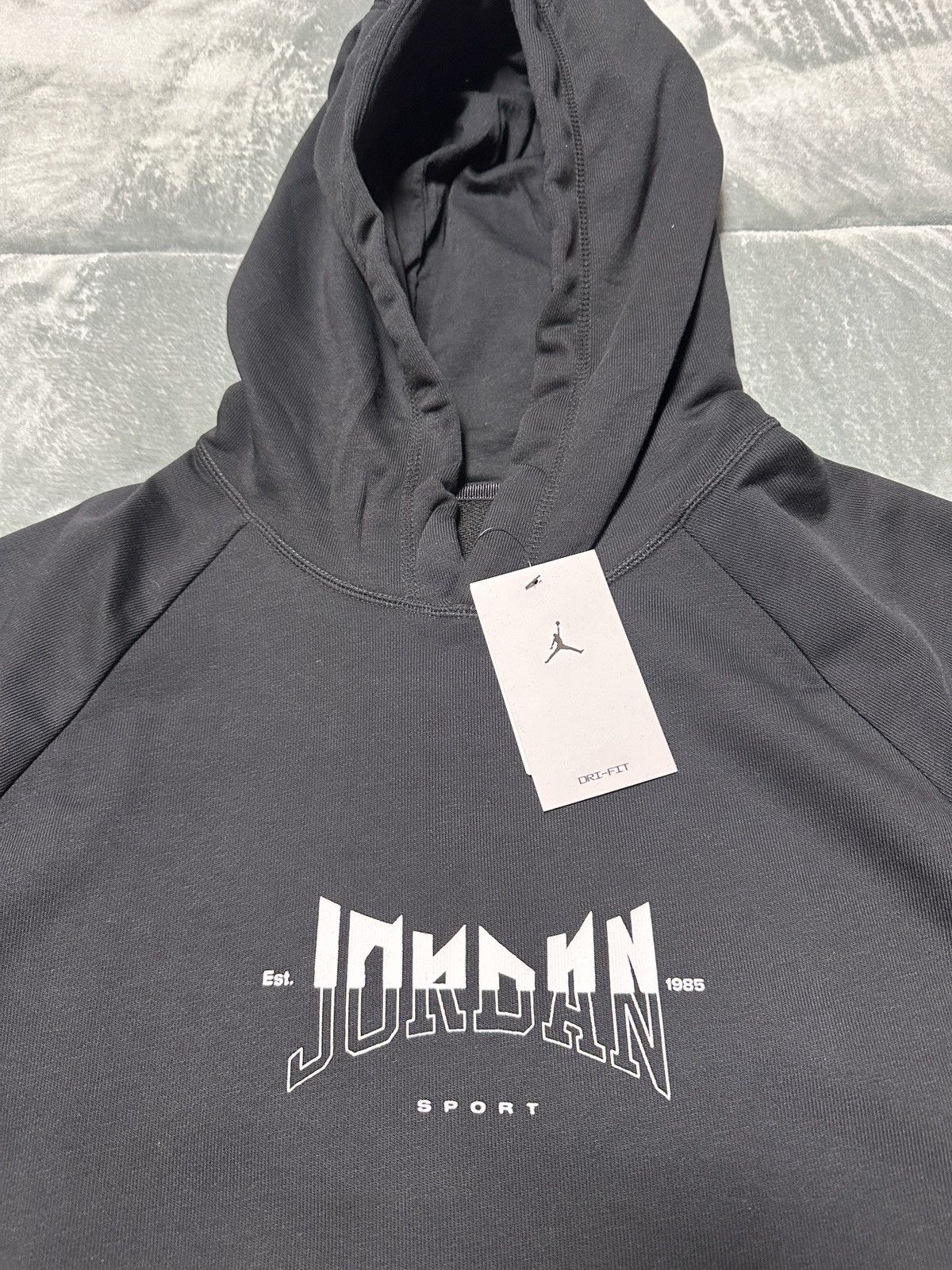Jordan Brand × Nike New Jordan Dri-Fit Sport Size XL Black Graphic Fleece Hoodie Size US XL / EU 56 / 4 - 2 Thumbnail