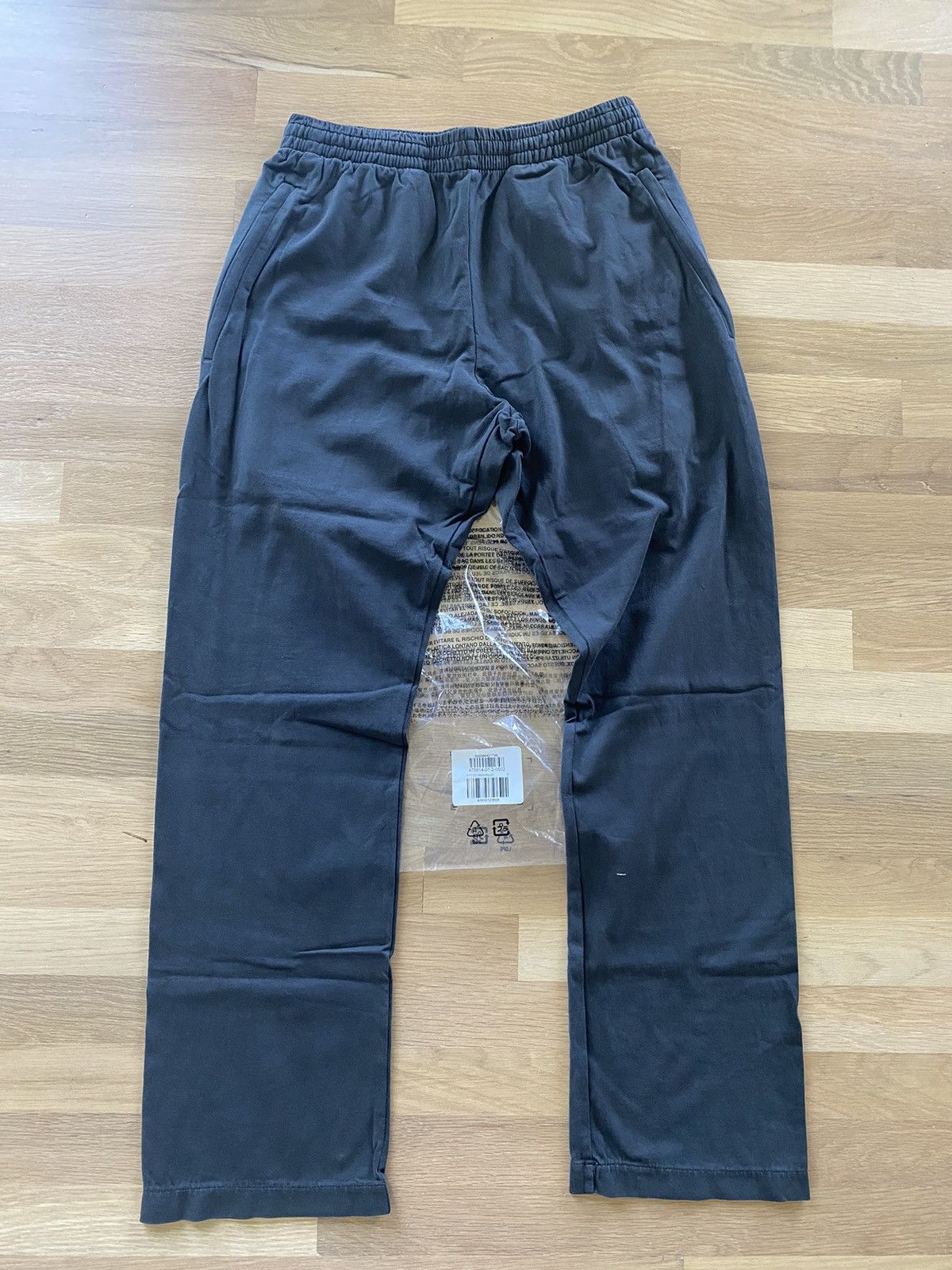 Image of Yeezy Gap Balenciaga Fitted Sweatpants - Size Small in Black, Men's