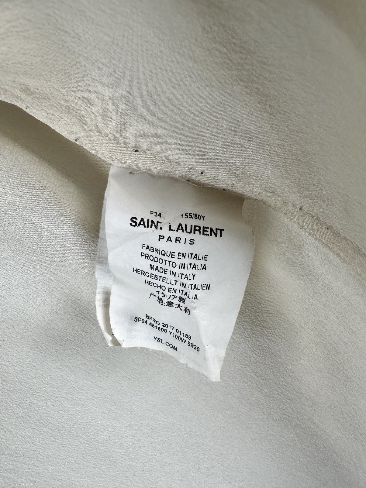 Saint Laurent Paris Saint Laurent - 2017 Silk Button down shirt Size XXS / US 00 / IT 34 - 12 Thumbnail