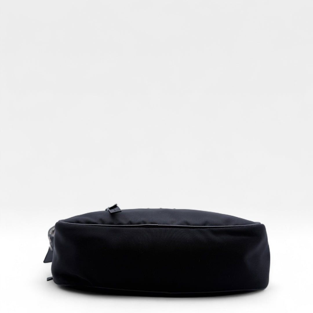 Prada Prada shoulderbag studded AW18 Nylon black white leather Size ONE SIZE - 6 Thumbnail