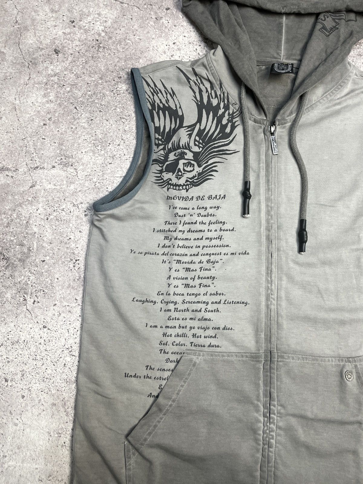 Insane Vintage 00s affliction TYPE goth opium STYLE hoodie