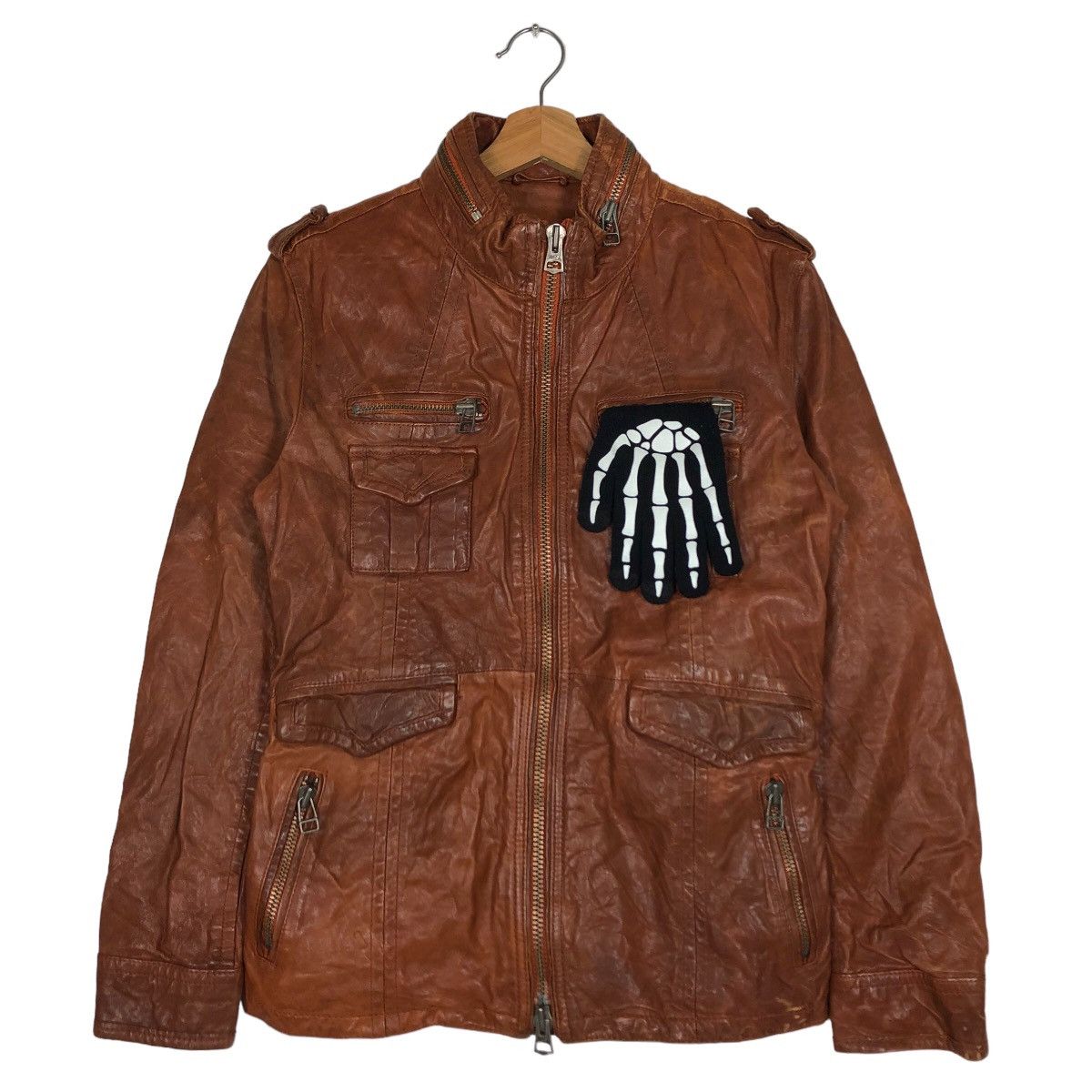 Japanese Brand 🔥90’s Vintage Bomber Leather Jacket Inspire Schott Perfecto Size US S / EU 44-46 / 1 - 2 Thumbnail