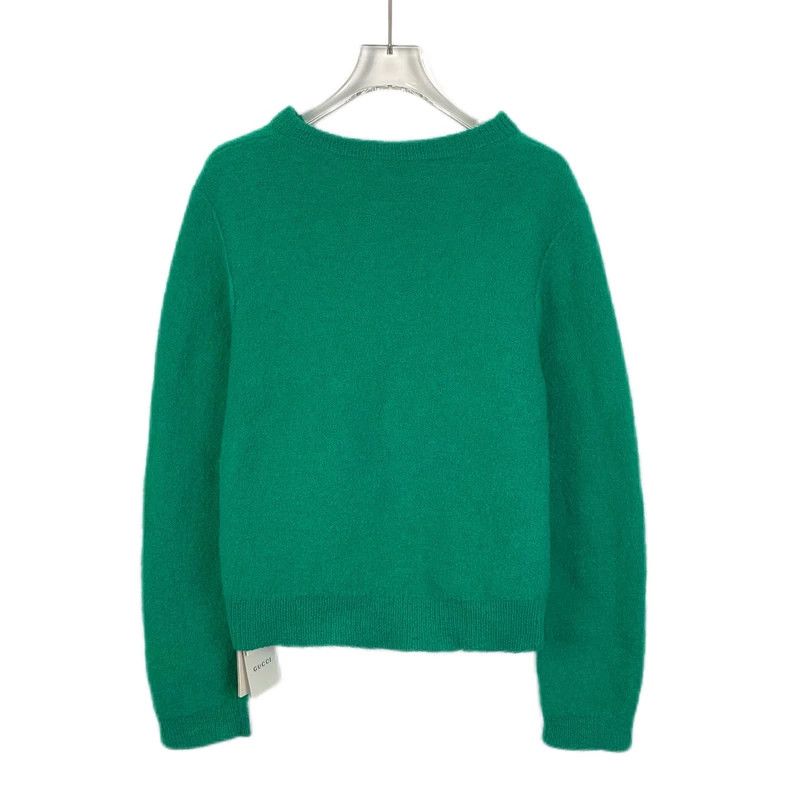 Gucci Gucci Green wool V-neck long-sleeved knitted sweater 2502-N Size US S / EU 44-46 / 1 - 2 Thumbnail