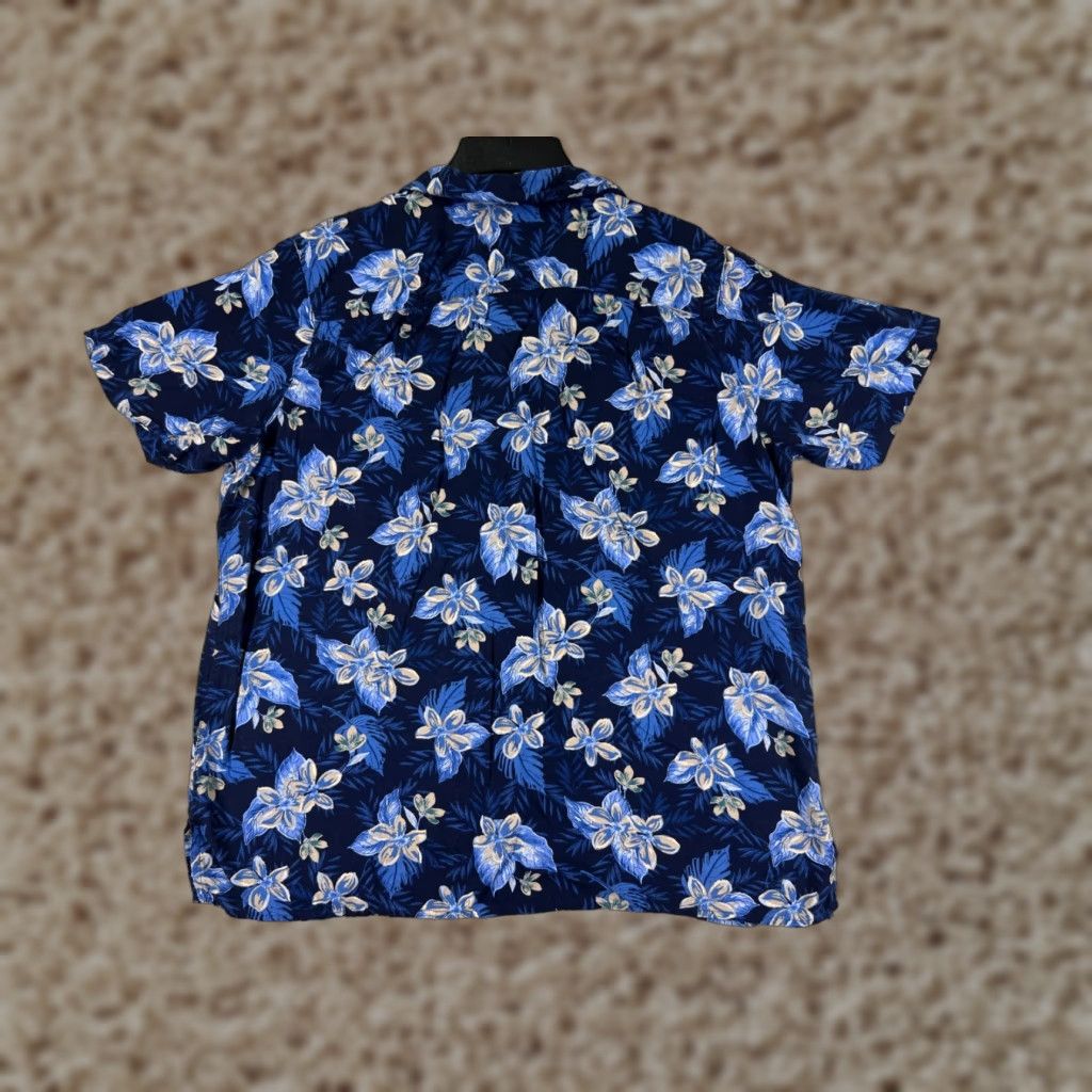 George VINTAGE George Classic Element Shirt Mens 2XL Blue Floral Hawaiian 100% Rayon Beach Aloha Floral Shirt Mens Big & Tall Size US XXL / EU 58 / 5 - 1 Thumbnail