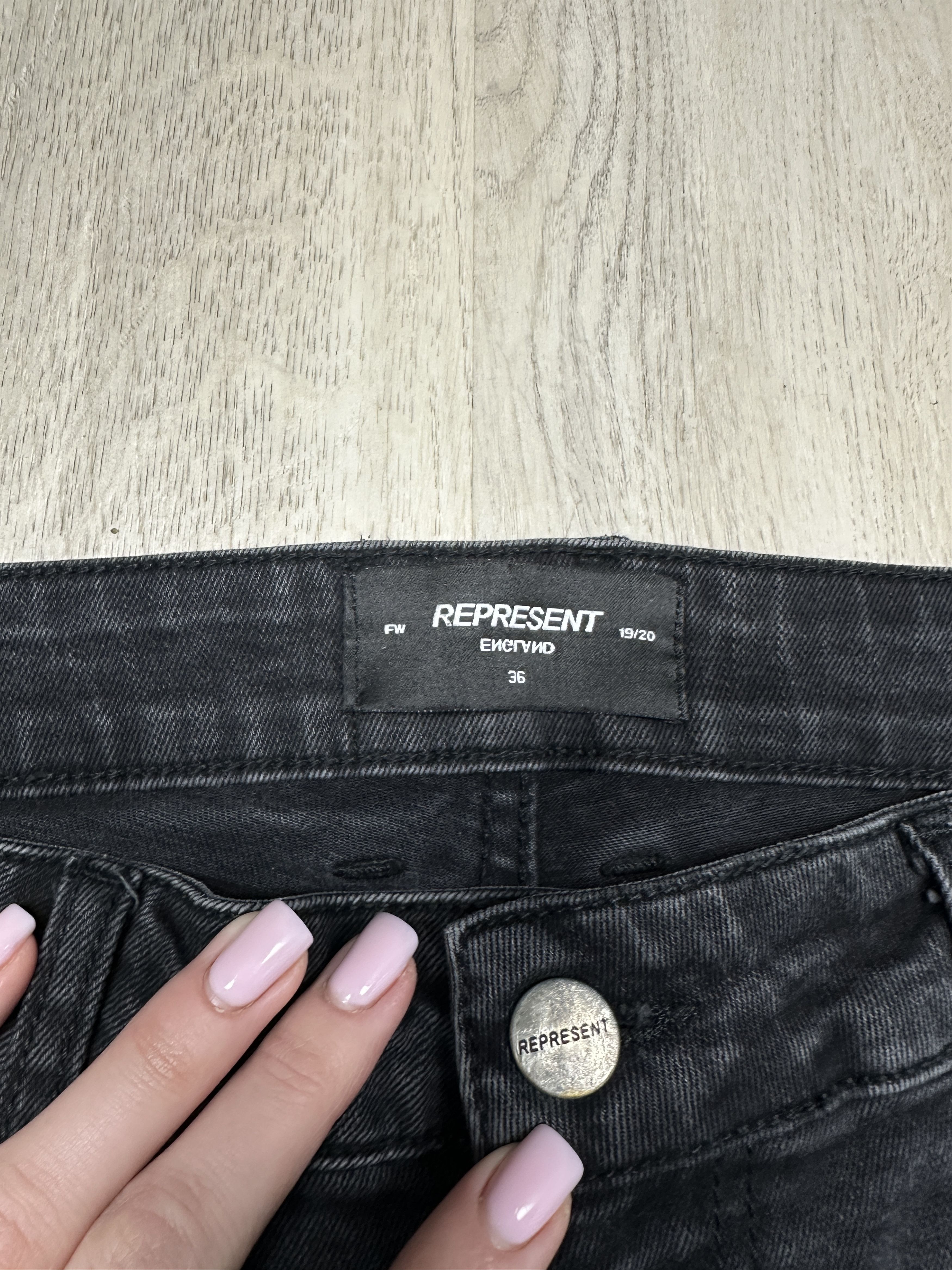 Represent Clo. Represent Mens Biker Denim Pants Jeans Size US 36 / EU 52 - 3 Thumbnail