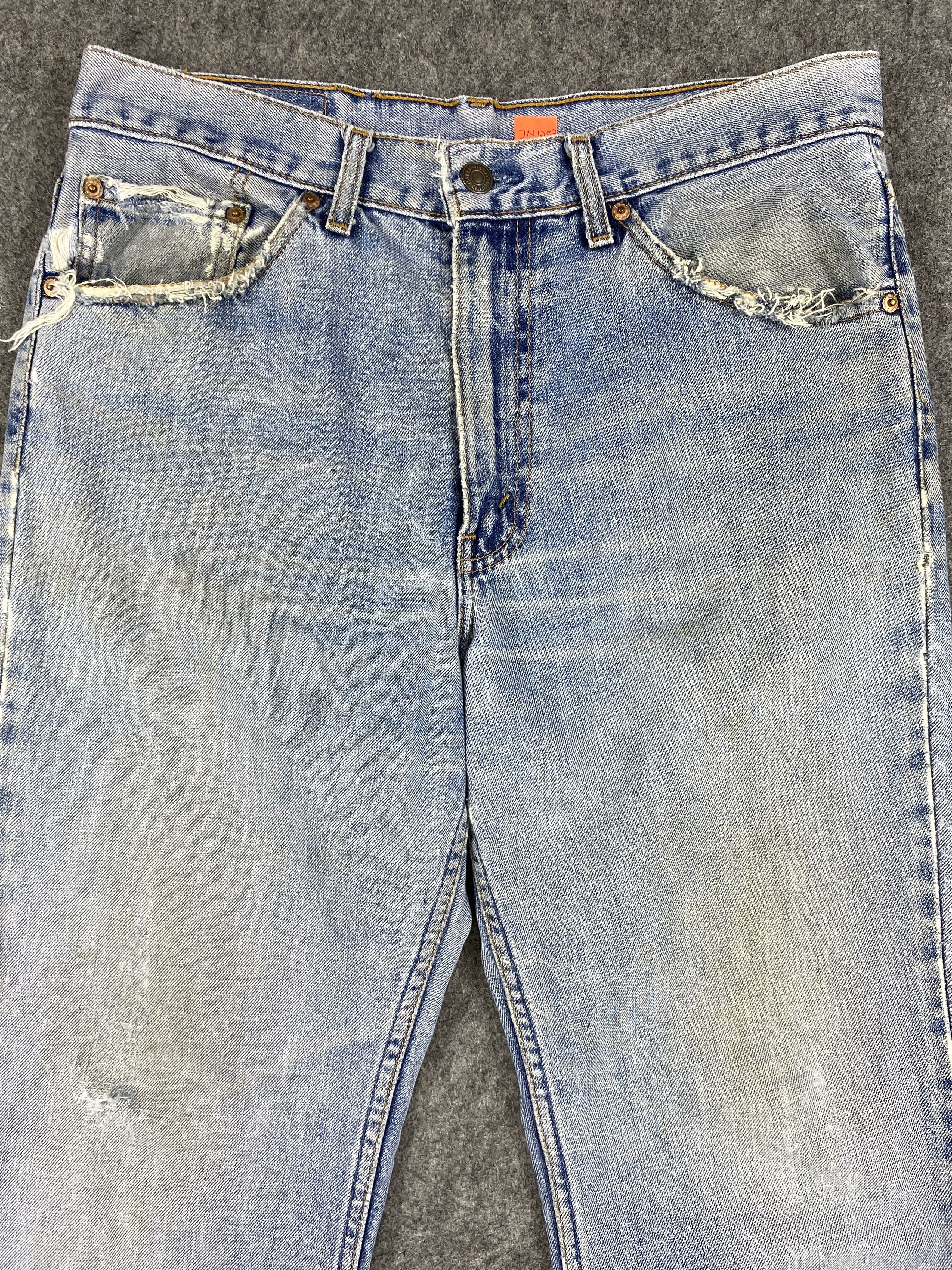 If Six Was Nine Mid Blue Vintage Levi's 517 Flare 33x26 Denim -JN1208 Size US 33 - 3 Thumbnail