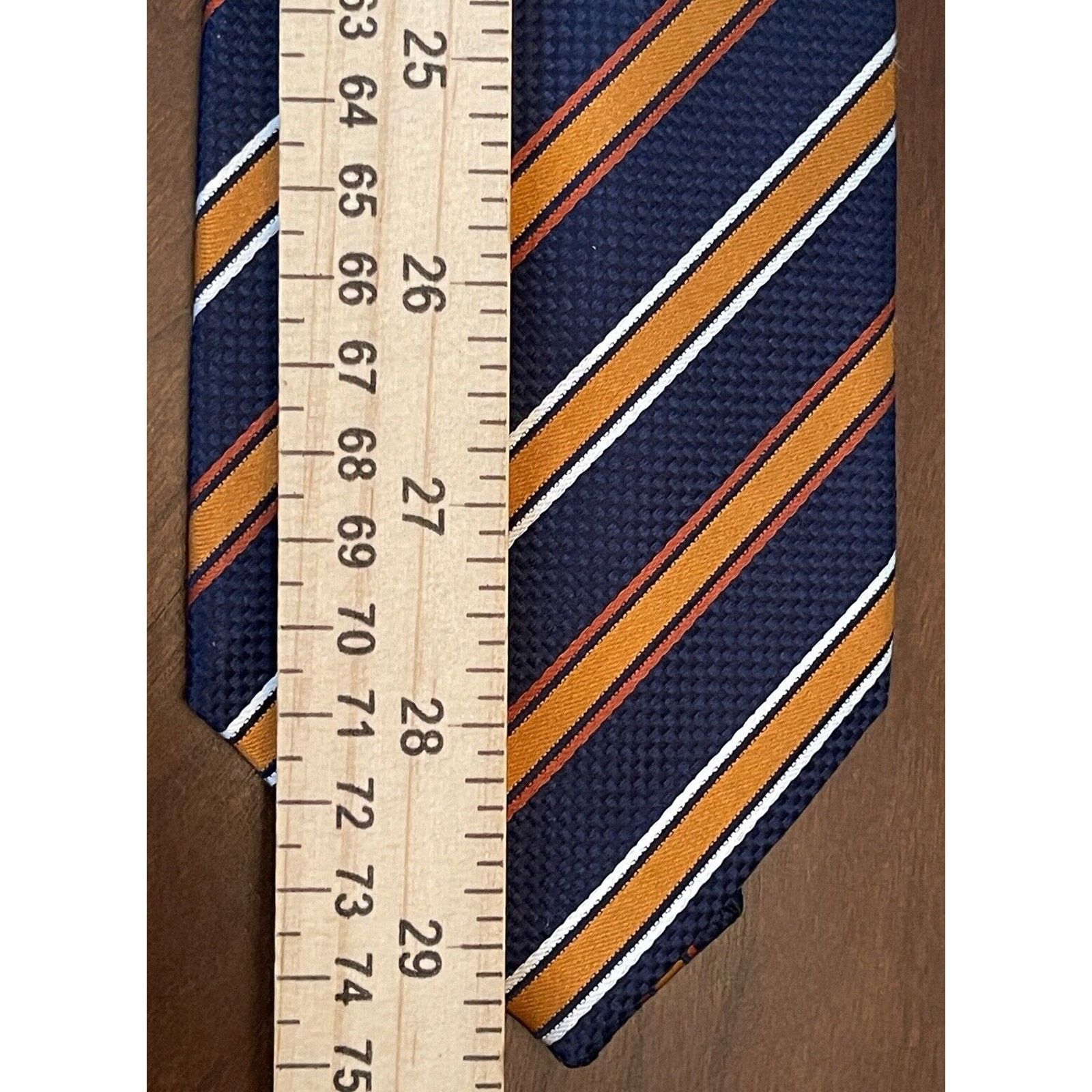 Stafford Stafford Blue Orange Hand Made 100% Silk Made In China Size ONE SIZE - 5 Thumbnail