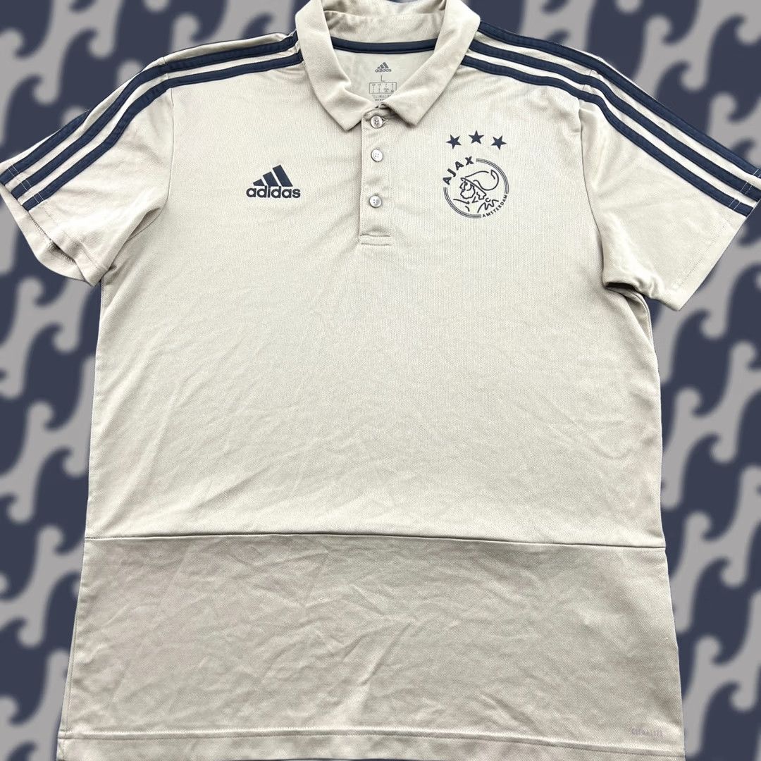 Adidas adidas Ajax Amsterdam 2018 Polo Shirt Football Mens Large Yellow Gold T-Shirt Jersey Short Sleeve Activewear Casual Moisture Wicking Quick Dry Mens Size US L / EU 52-54 / 3 - 1 Thumbnail