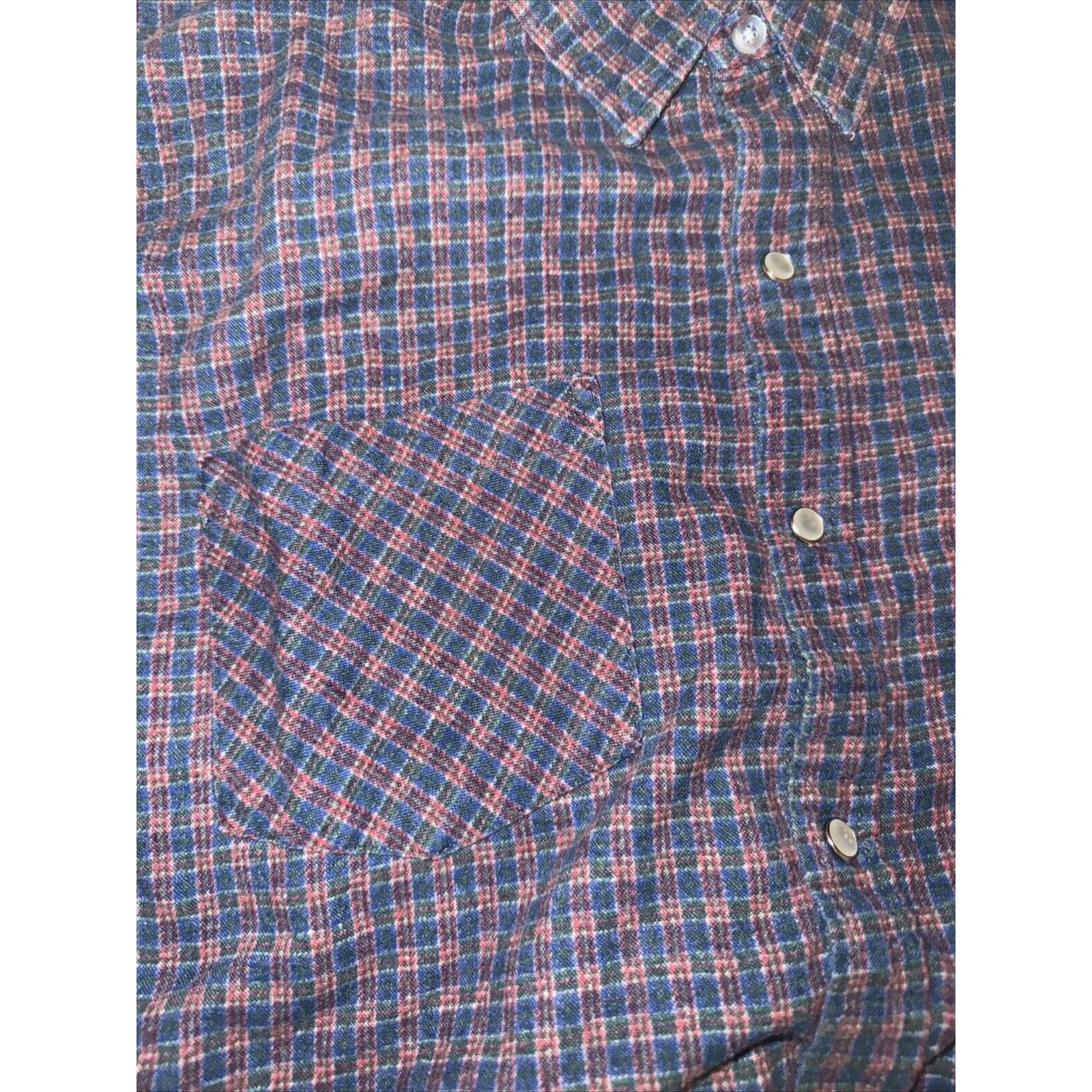 Haband Haband Men’s Flannel Shirt Plaid 2XL 23x29 Pearl Snaps Size US XXL / EU 58 / 5 - 4 Thumbnail
