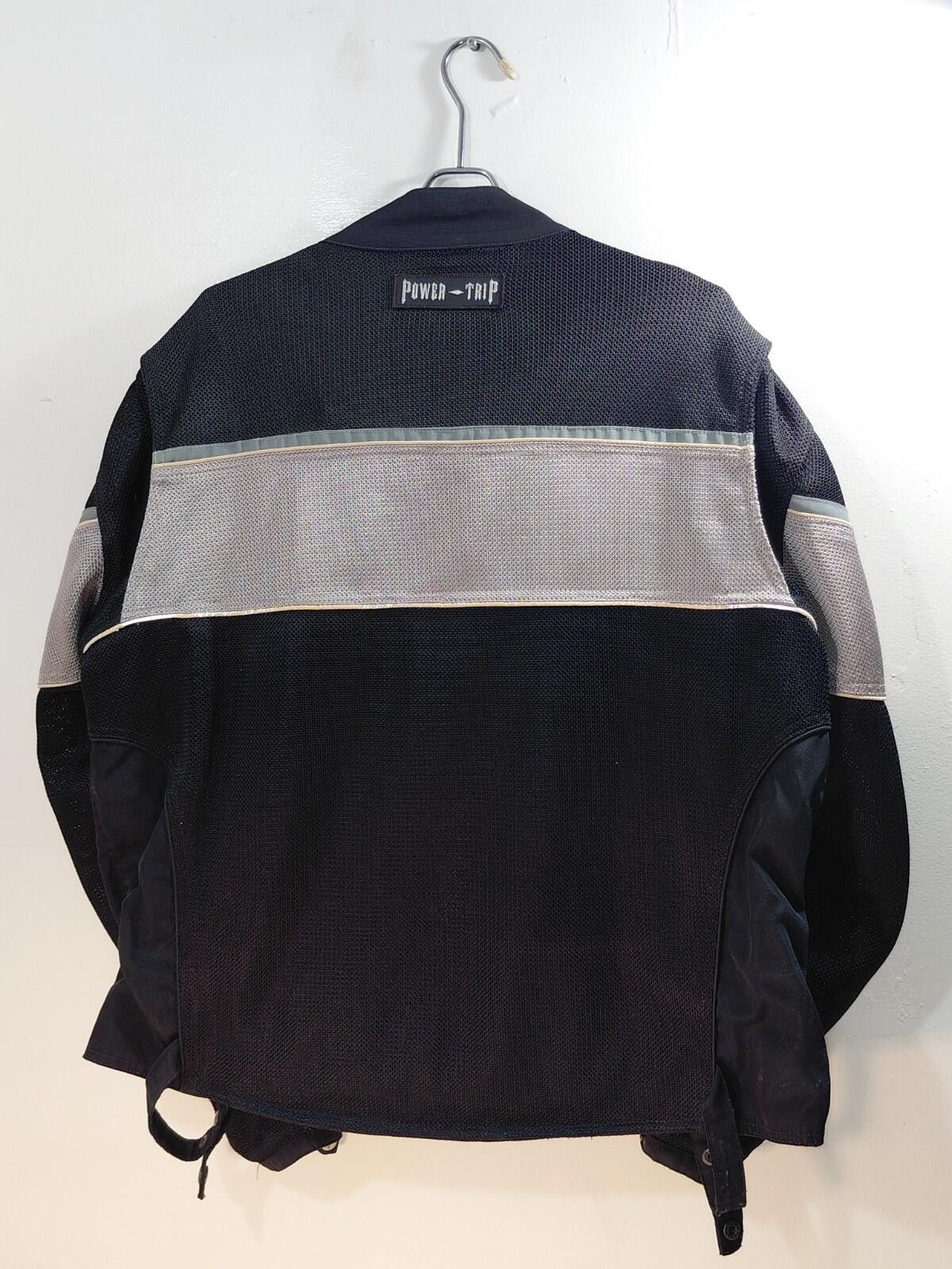 Other Power Trip Black&Grey Mesh Motorcycle Jacket Size 2XL Padded Size ONE SIZE - 5 Thumbnail