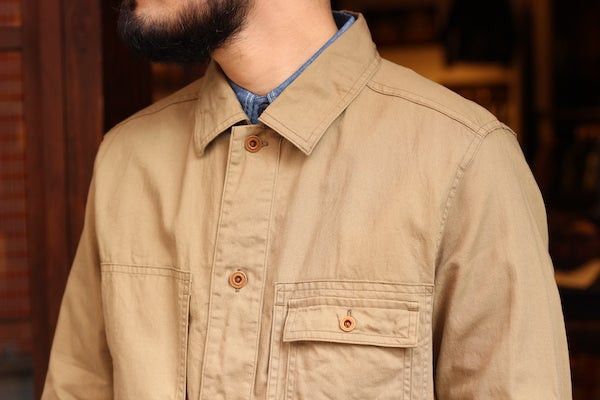 Nigel Cabourn RARE🔥SS20 UTILITY SHIRT JACKET DENIM KHAKI SIZE 44 Size US S / EU 44-46 / 1 - 6 Thumbnail