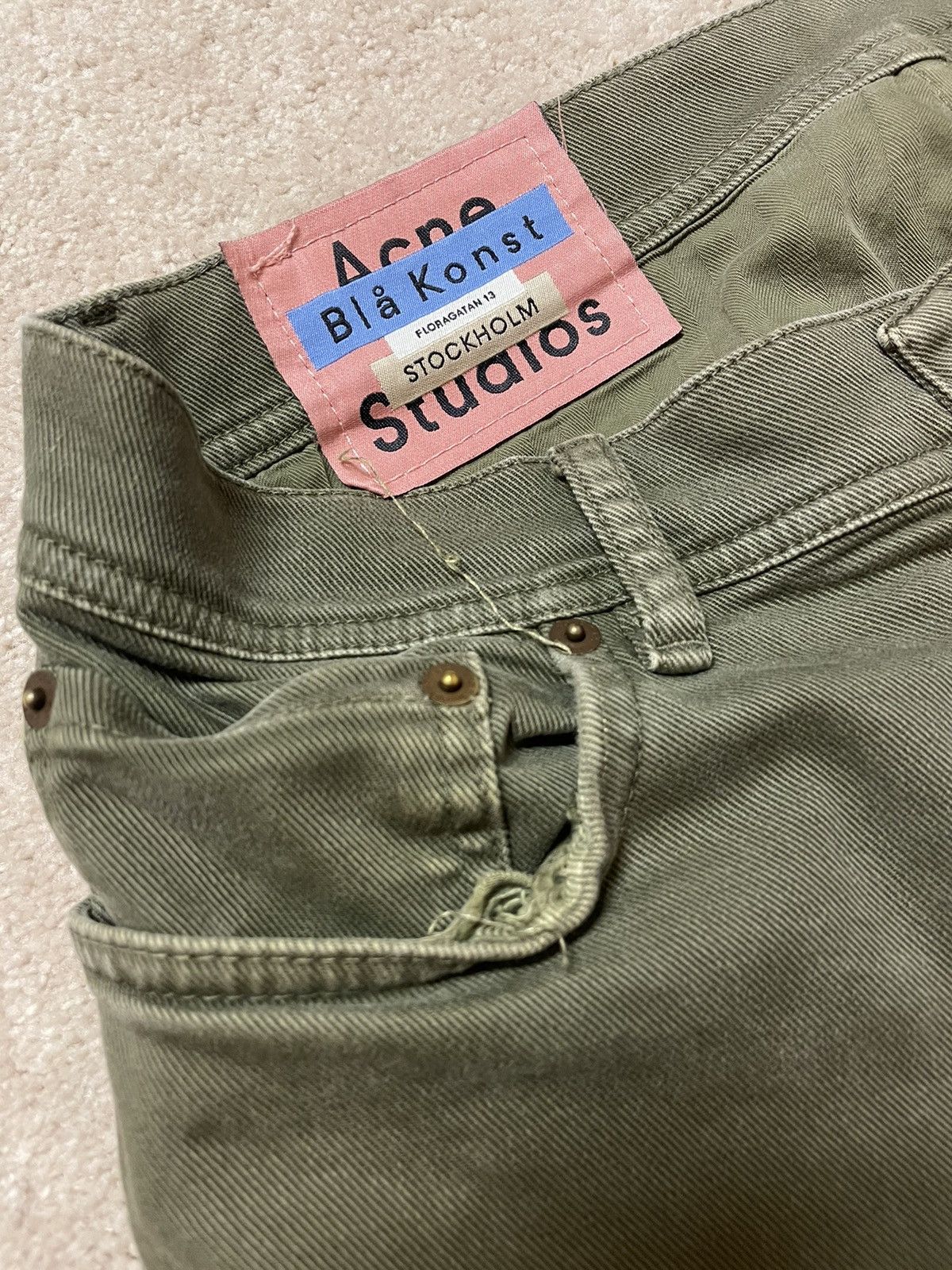 Acne Studios Acne Studios Blå Konst Denim Green Pants Size US 32 / EU 48 - 4 Thumbnail