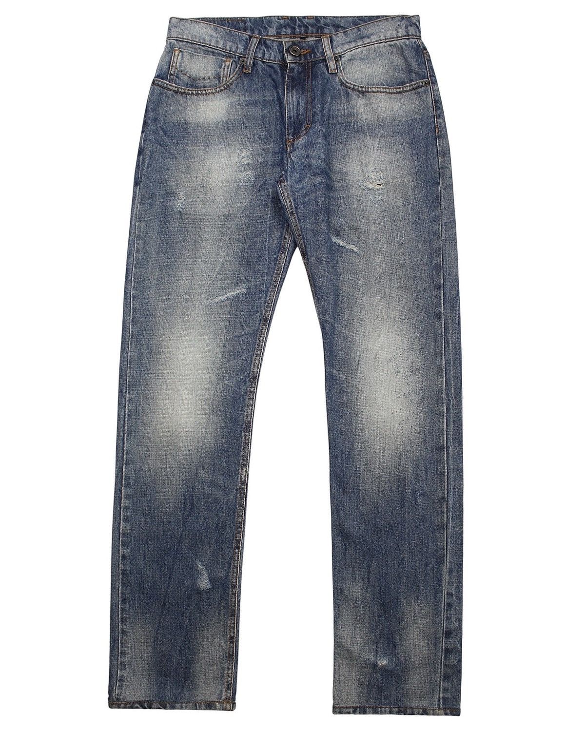 Dirk Bikkembergs SS2010 DIRK BIKKEMBERGS BLUE DISTRESSED DENIM JEANS Size US 31 - 1 Thumbnail