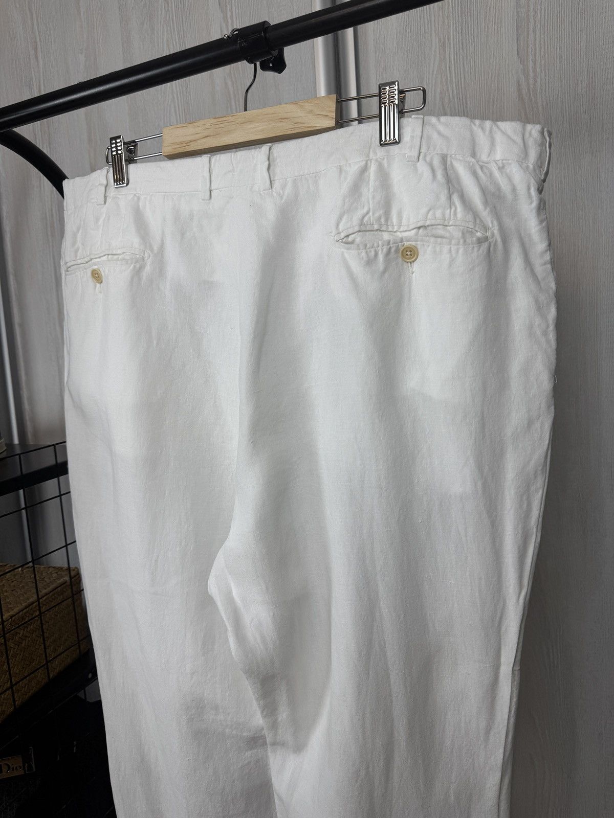 Ermenegildo Zegna Ermenegildo Zegna pure linen white classic casual pants Size US 40 / EU 56 - 8 Thumbnail