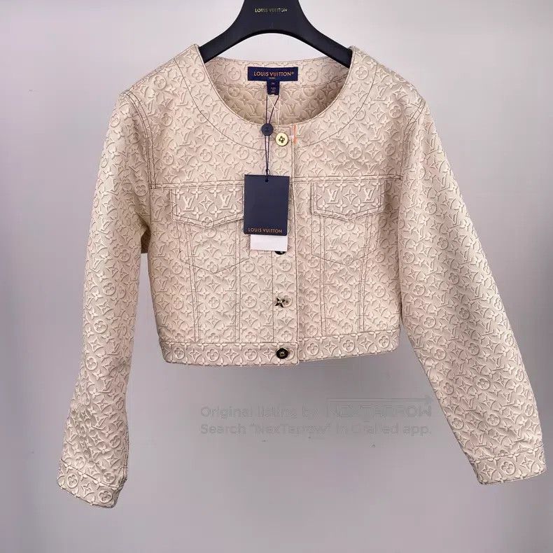 Louis Vuitton Louis Vuitton 26 SS Beige 3D Printed Denim Jacket Size XS / US 0-2 / IT 36-38 - 1 Thumbnail