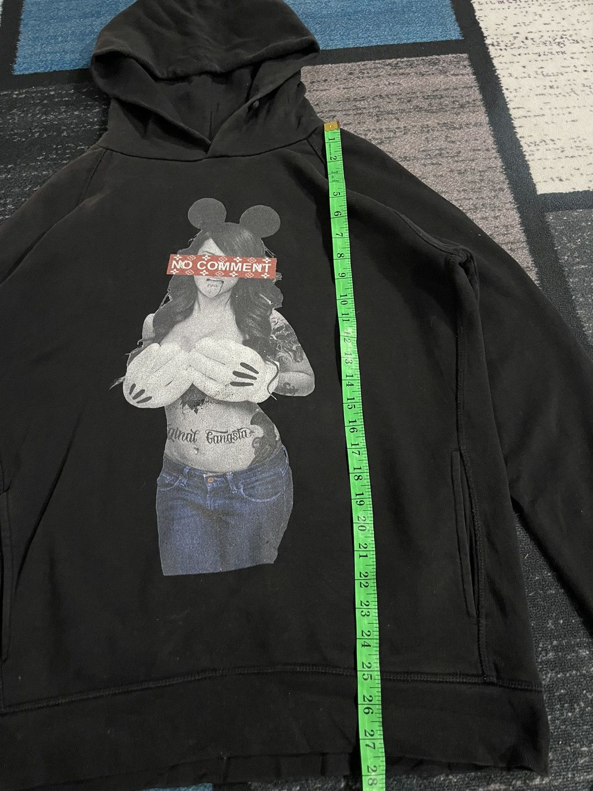 Japanese Brand × Vintage Vintage Hoodie No Comment Sweatshirt Size US L / EU 52-54 / 3 - 14 Thumbnail