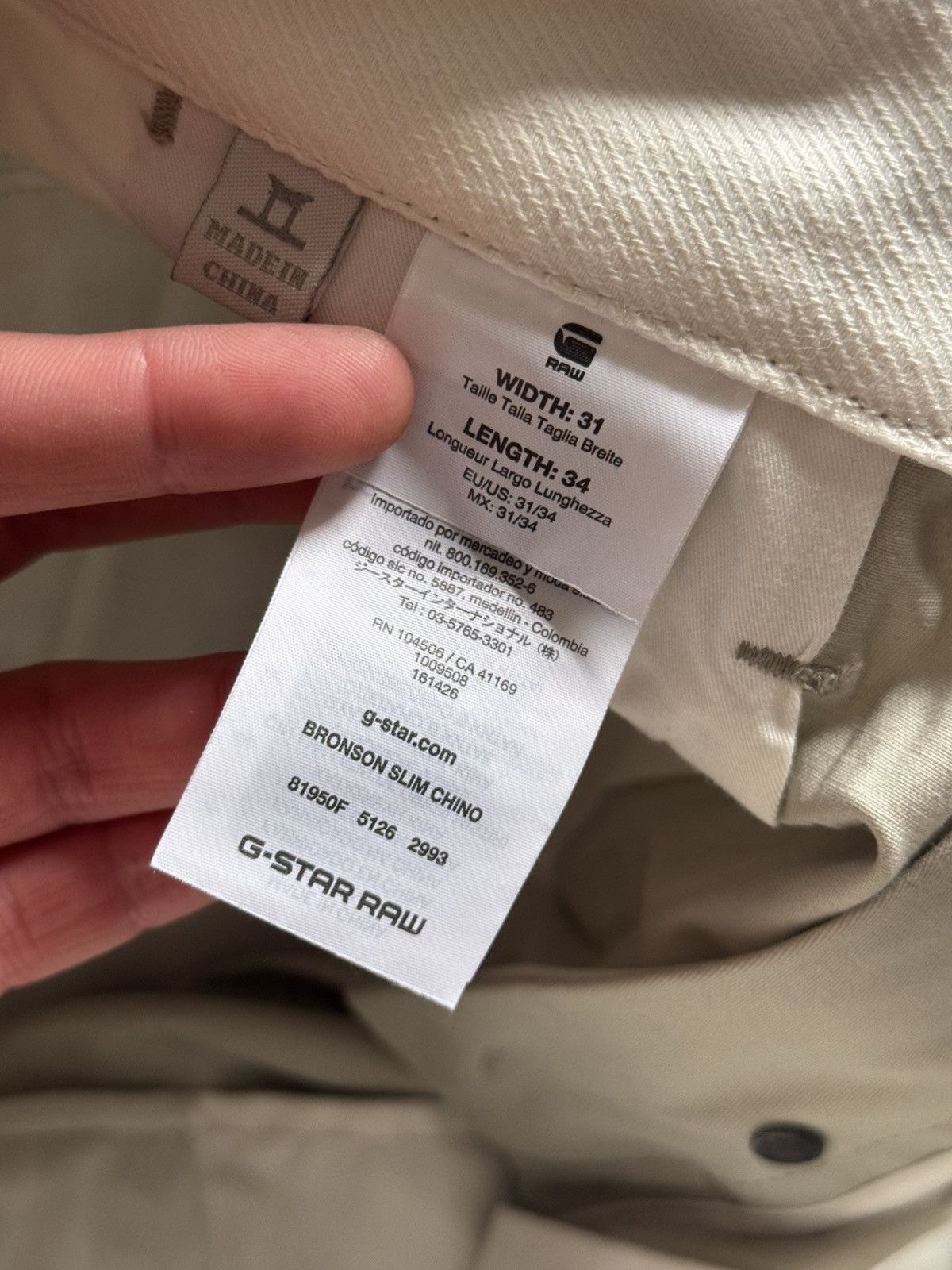 G-Star G star raw 31/34 bronson slim chino pants trousers casual Size US 31 - 12 Thumbnail