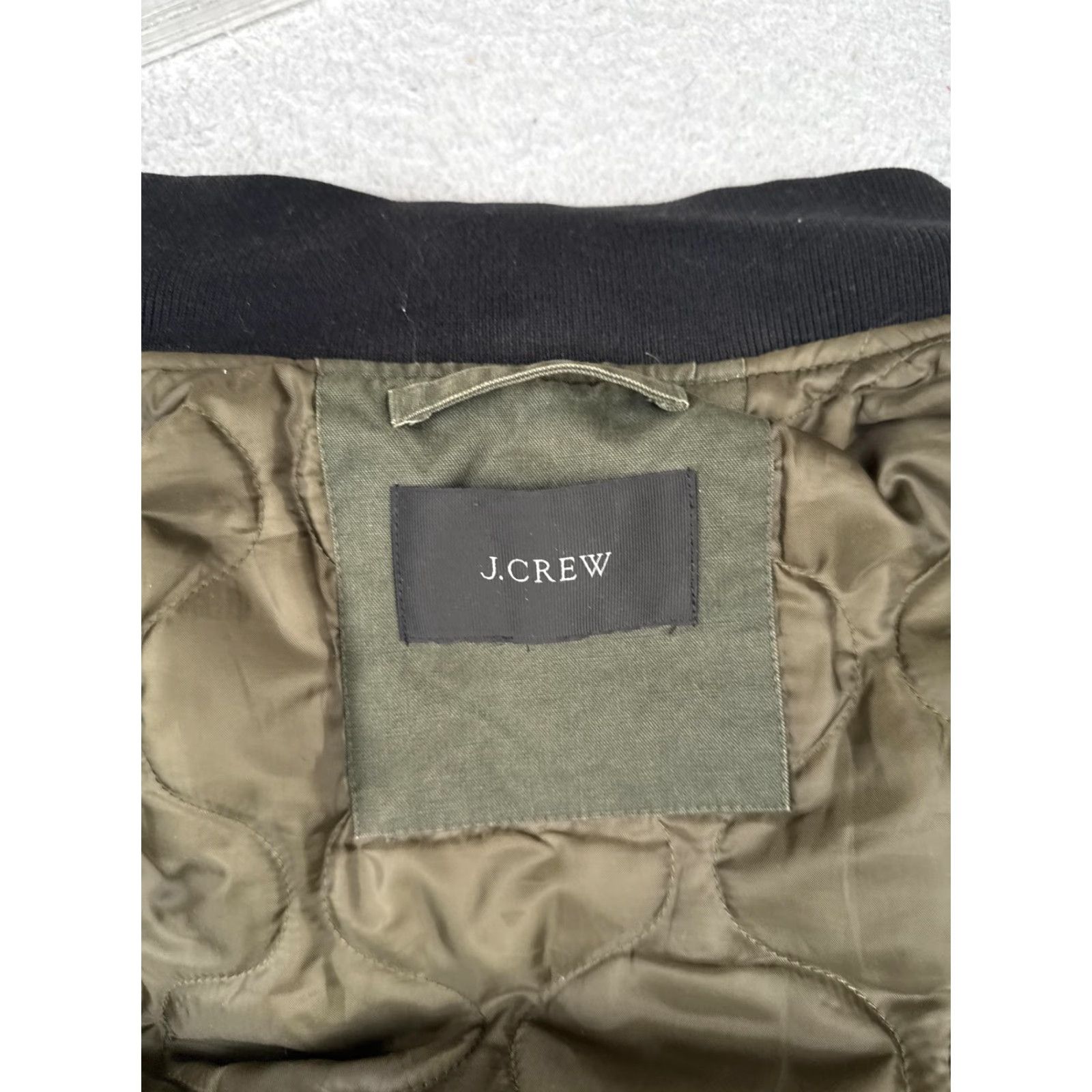 J.Crew VINTAGE J.CREW Vest Mens Small Green Canvas Quilted Lined Utility Pockets Army Size US S / EU 44-46 / 1 - 3 Thumbnail
