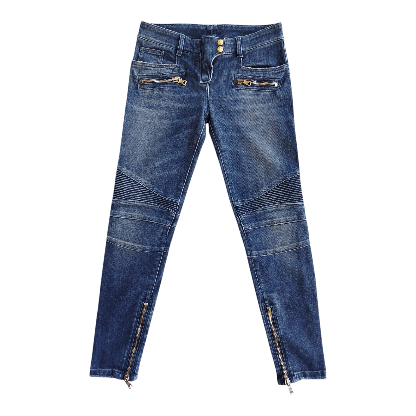 Balmain Balmain Jeans Distressed Biker Skinny Size 38 Size 27" / US 4 / IT 40 - 1 Thumbnail