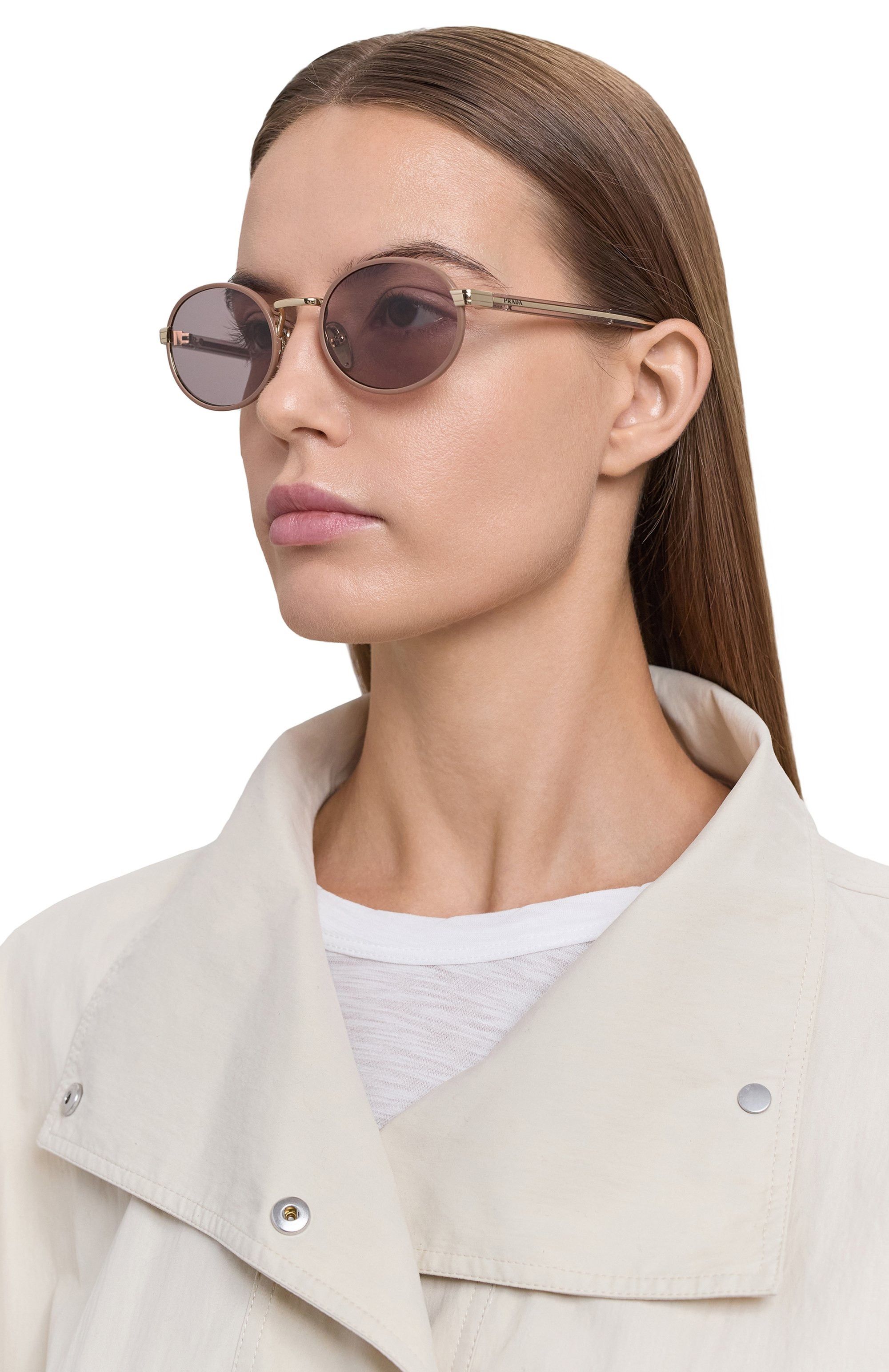 Prada Prada Women Sunglasses Oval PRB56S 24E20I NEW AUTHENTIC Size ONE SIZE - 13 Thumbnail