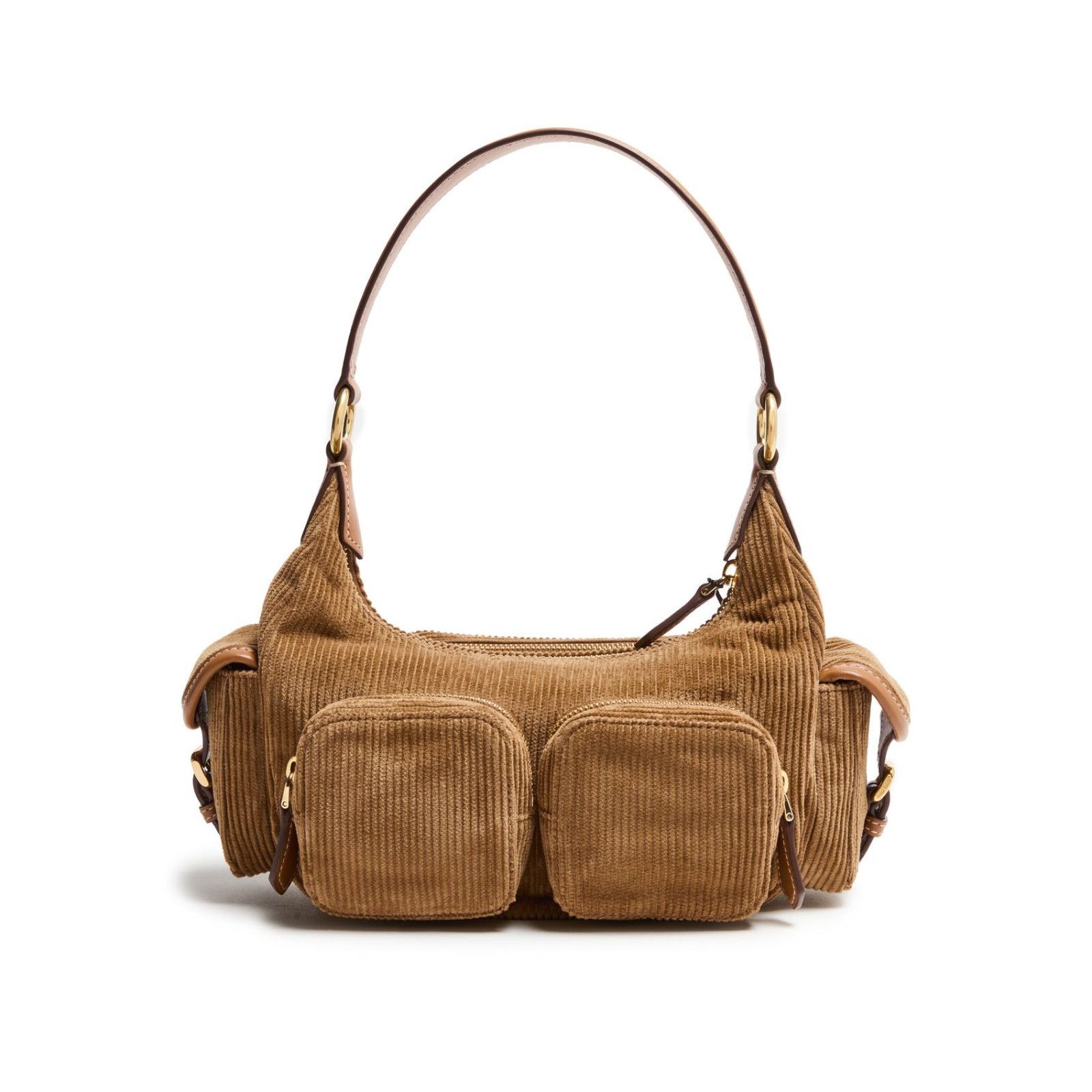 Miu Miu MIU MIU Pocket Corduroy Beige Top Handle Bag New & Authentic Size ONE SIZE - 3 Thumbnail