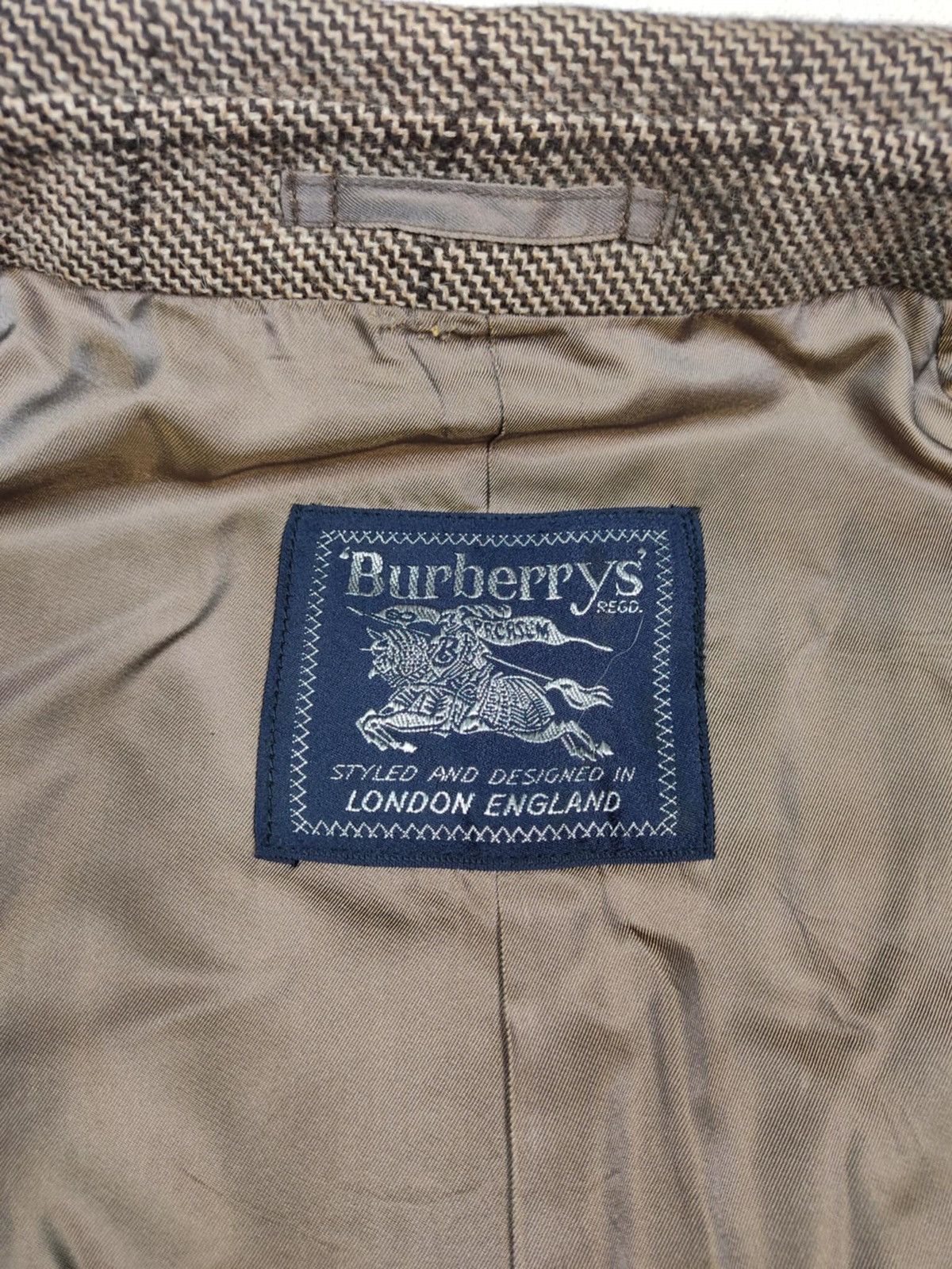 Burberry Vintage 80s BURBERRYS Nova Check Wool Trench Coat Size US XL / EU 56 / 4 - 6 Thumbnail