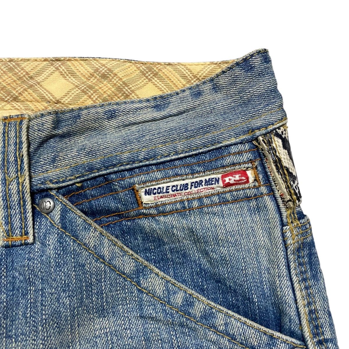 Nicole Club NCFM Denim Twin Flap Snake Patern Flare Jeans Size US 28 / EU 44 - 6 Thumbnail