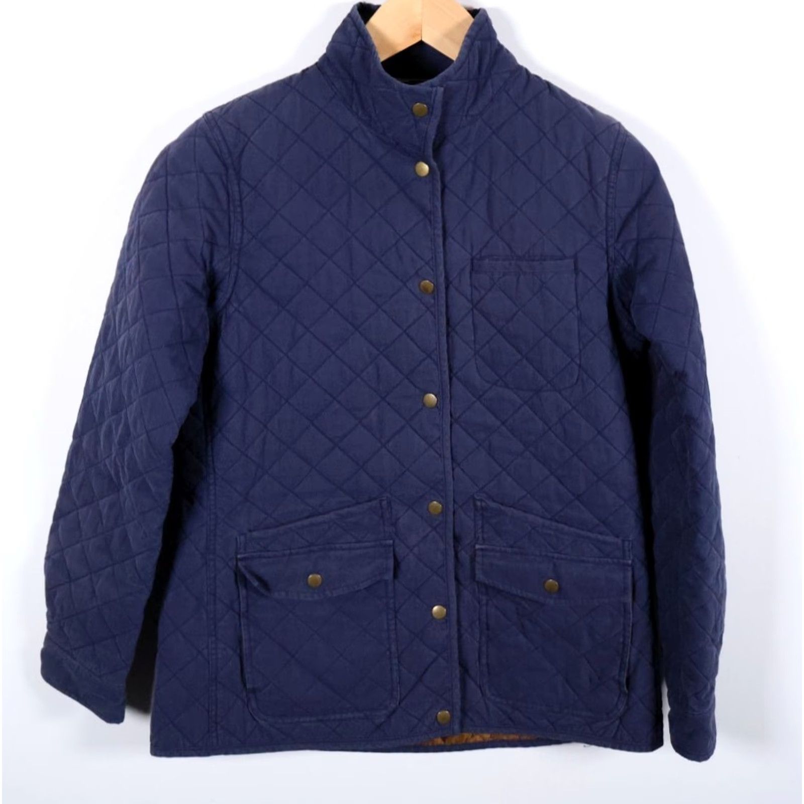 Vintage Duluth Quilted Jacket Women Medium Dark Blue Cotton Snap Button Insulated Size M / US 6-8 / IT 42-44 - 2 Thumbnail
