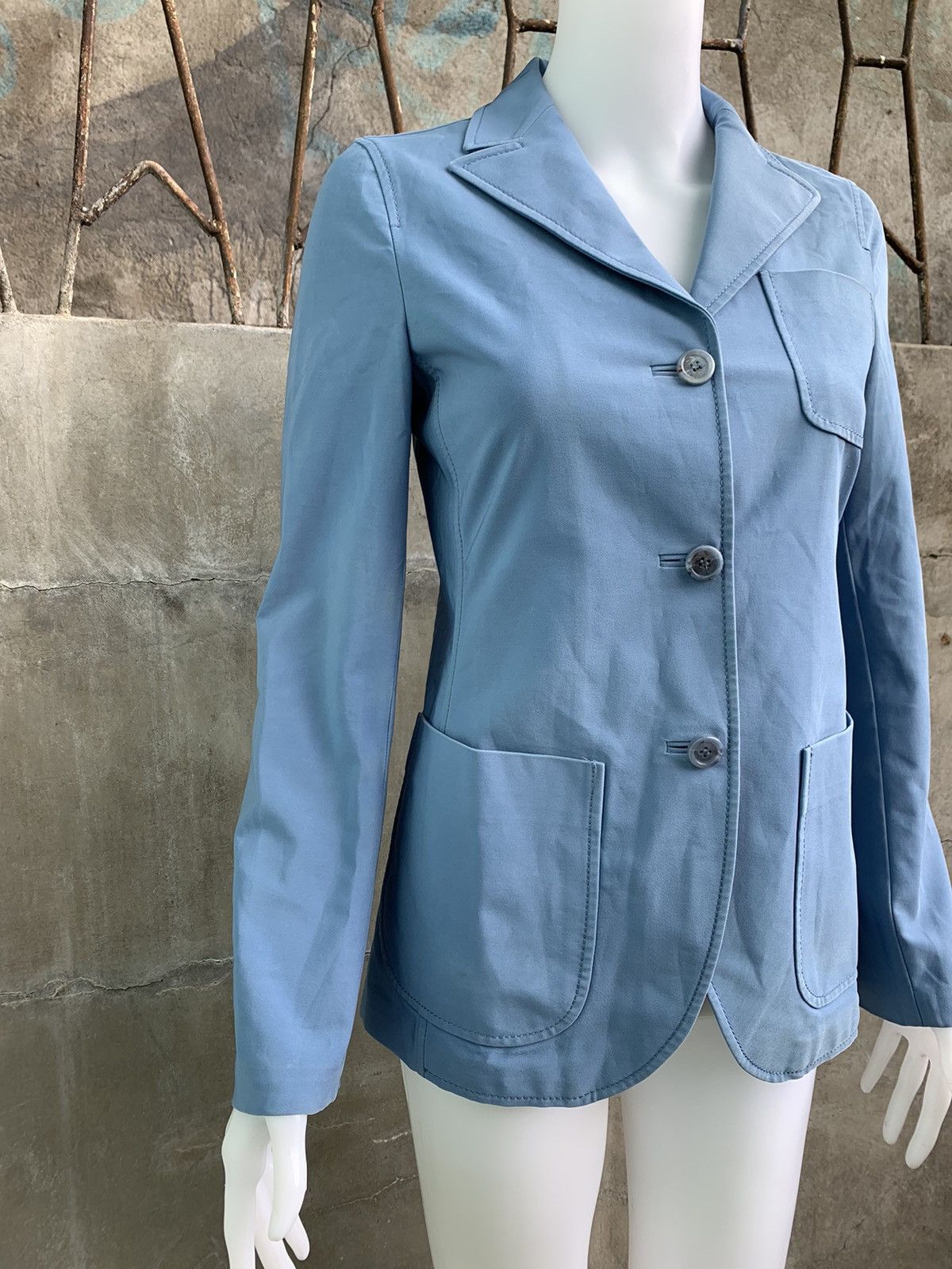 Prada Nylon Single Breasted Blazer Size M / US 6-8 / IT 42-44 - 2 Thumbnail
