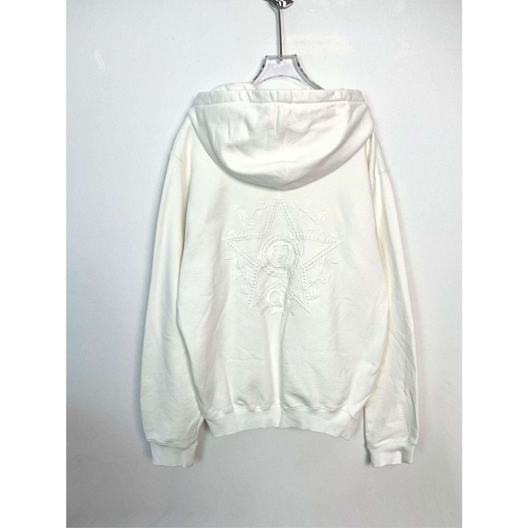 Dior Dior Embroidered Star White Hoodie M Size 100% Cotton & Poly Size M / US 6-8 / IT 42-44 - 6 Thumbnail
