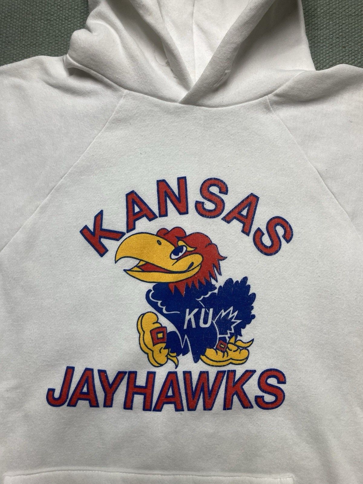 Vintage Vintage 80s hoodie university of Kansas KU Jayhawks large Size US L / EU 52-54 / 3 - 2 Thumbnail